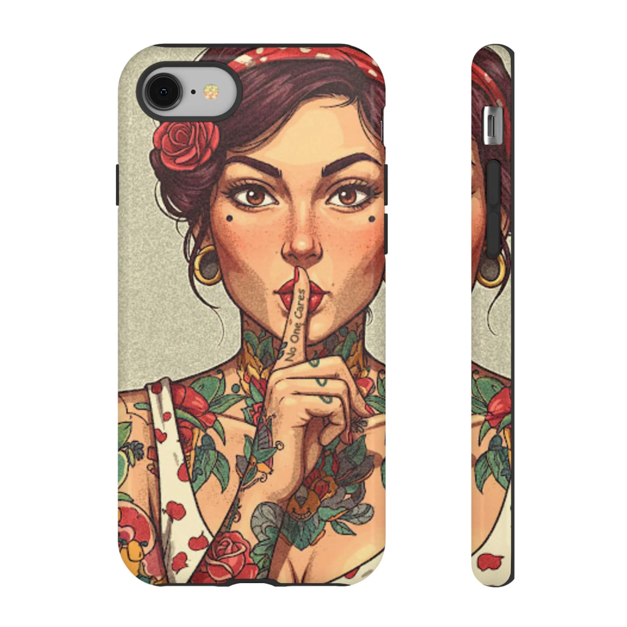 Shh No One Cares Tough Phone Case - Image 4
