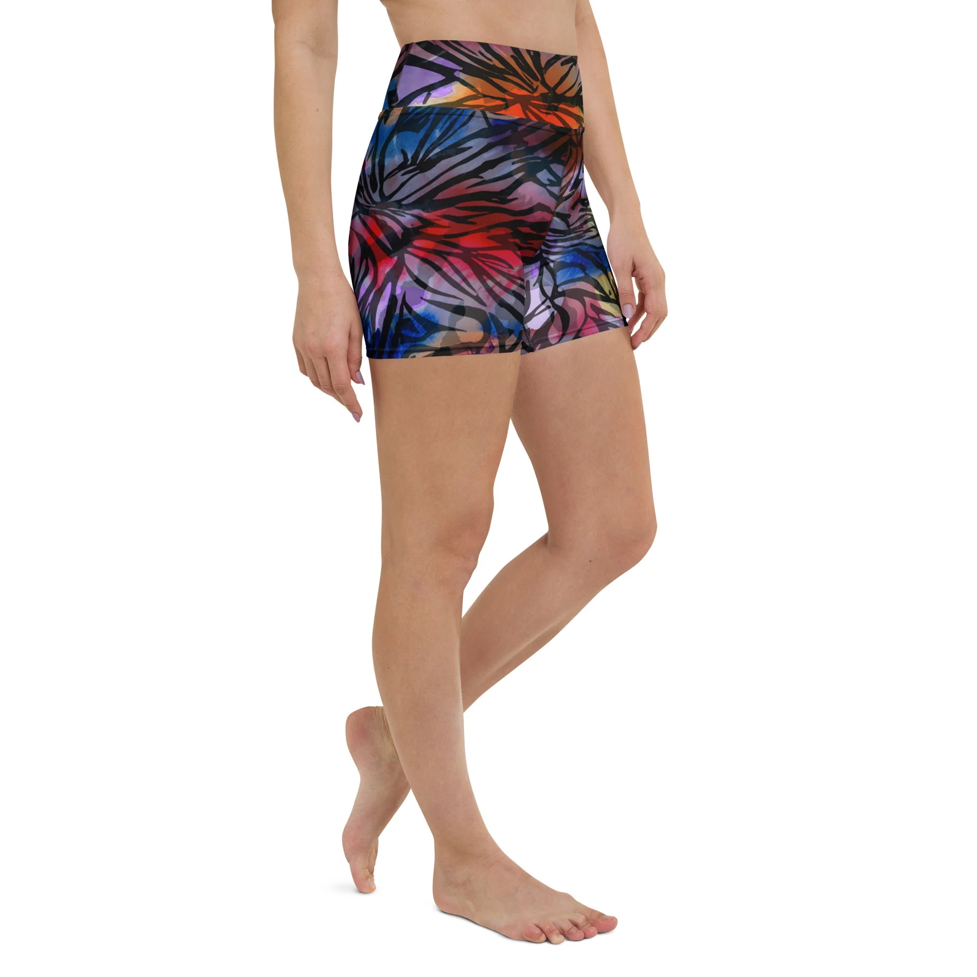Shibori Animal Print High Waist Shorts - Image 18