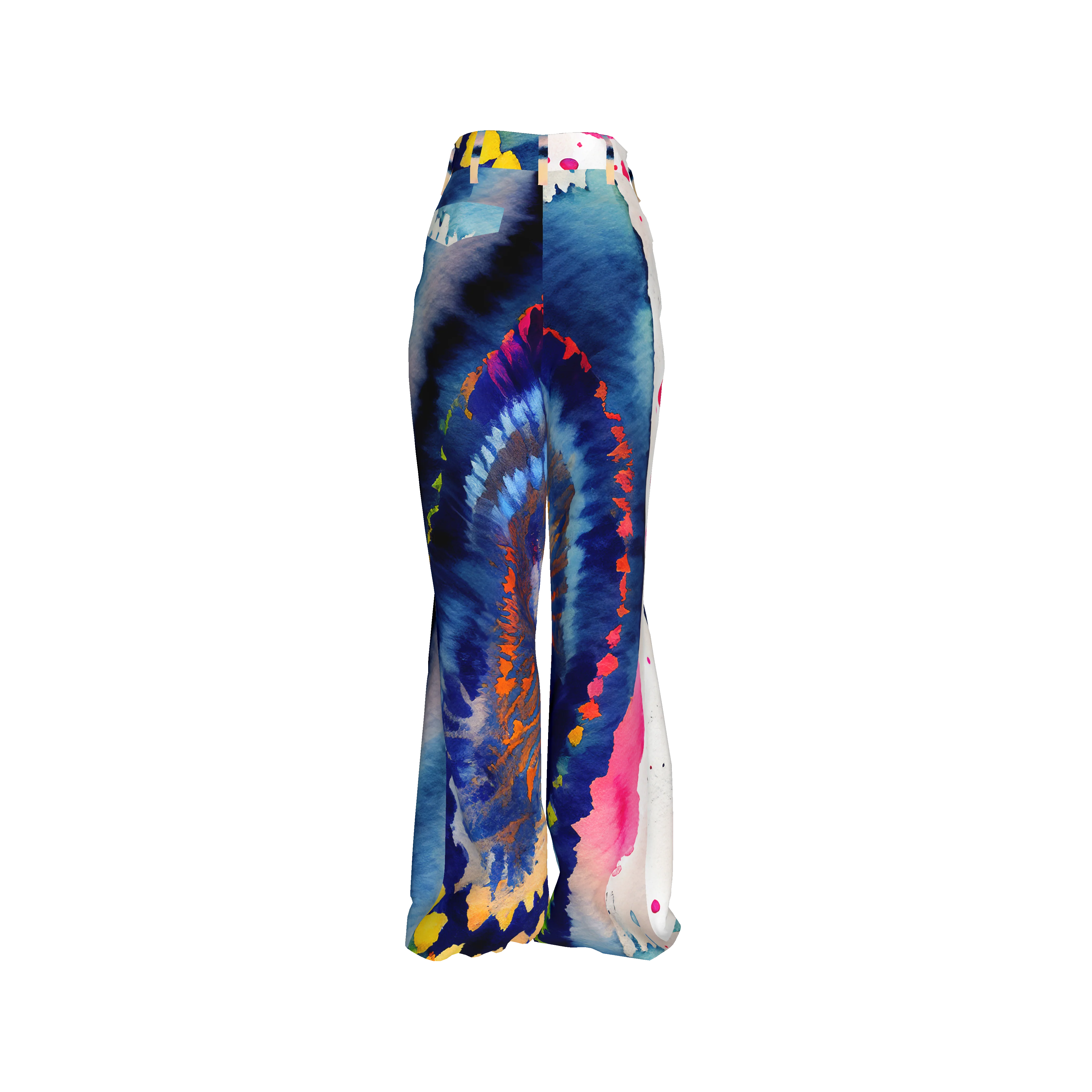 Shibori Cosmic Galaxy Pleated Twill Trouser Pants - Image 6