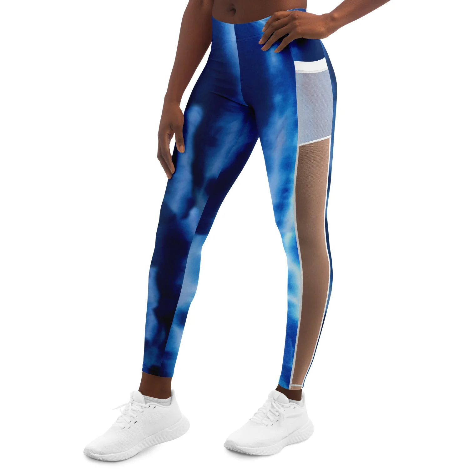 Shibori Indigo Mesh Pocket Legging - Image 3