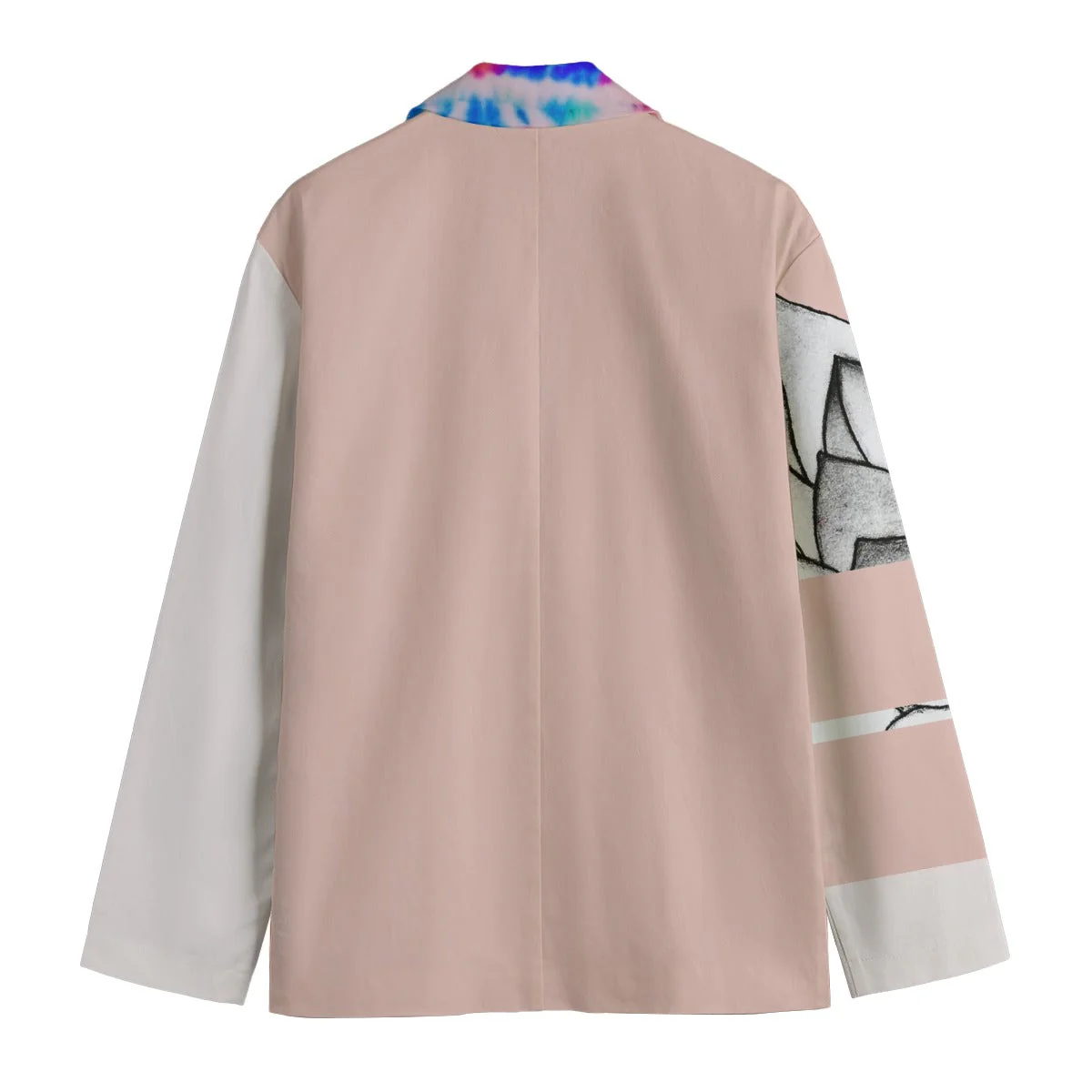 Shibori Lapel Lotus Cotton Blazer - Image 4