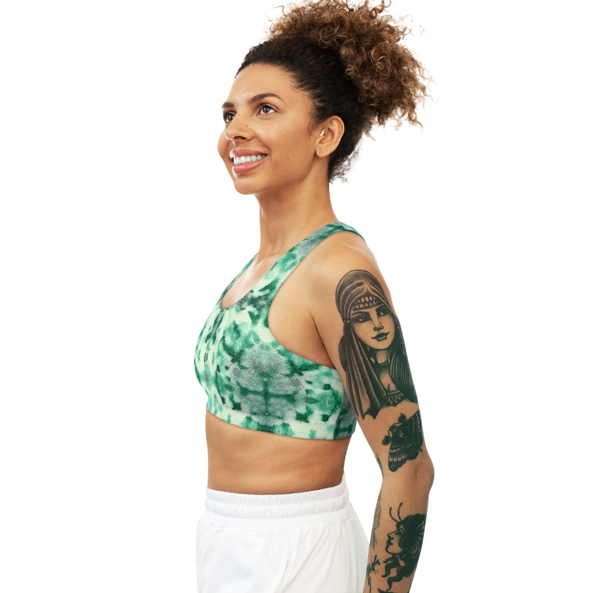 Shibori Lime Sherbert Seamless Sports Bra - Image 8