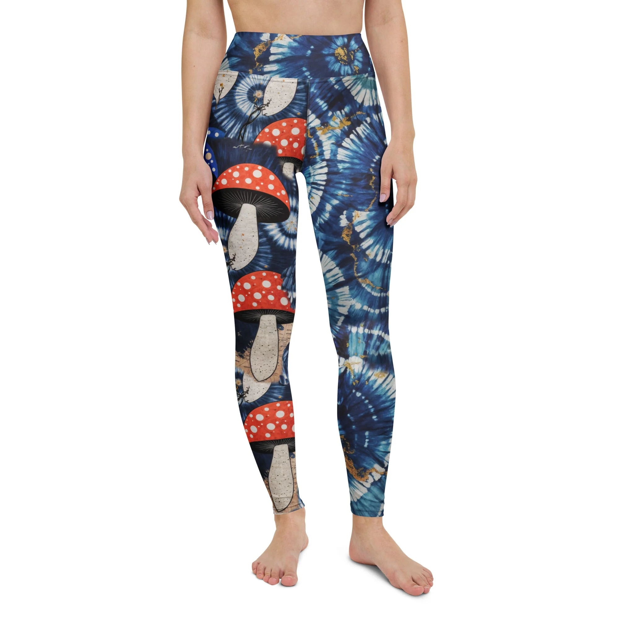 Shibori Mushroom High Waist Leggings - Image 4
