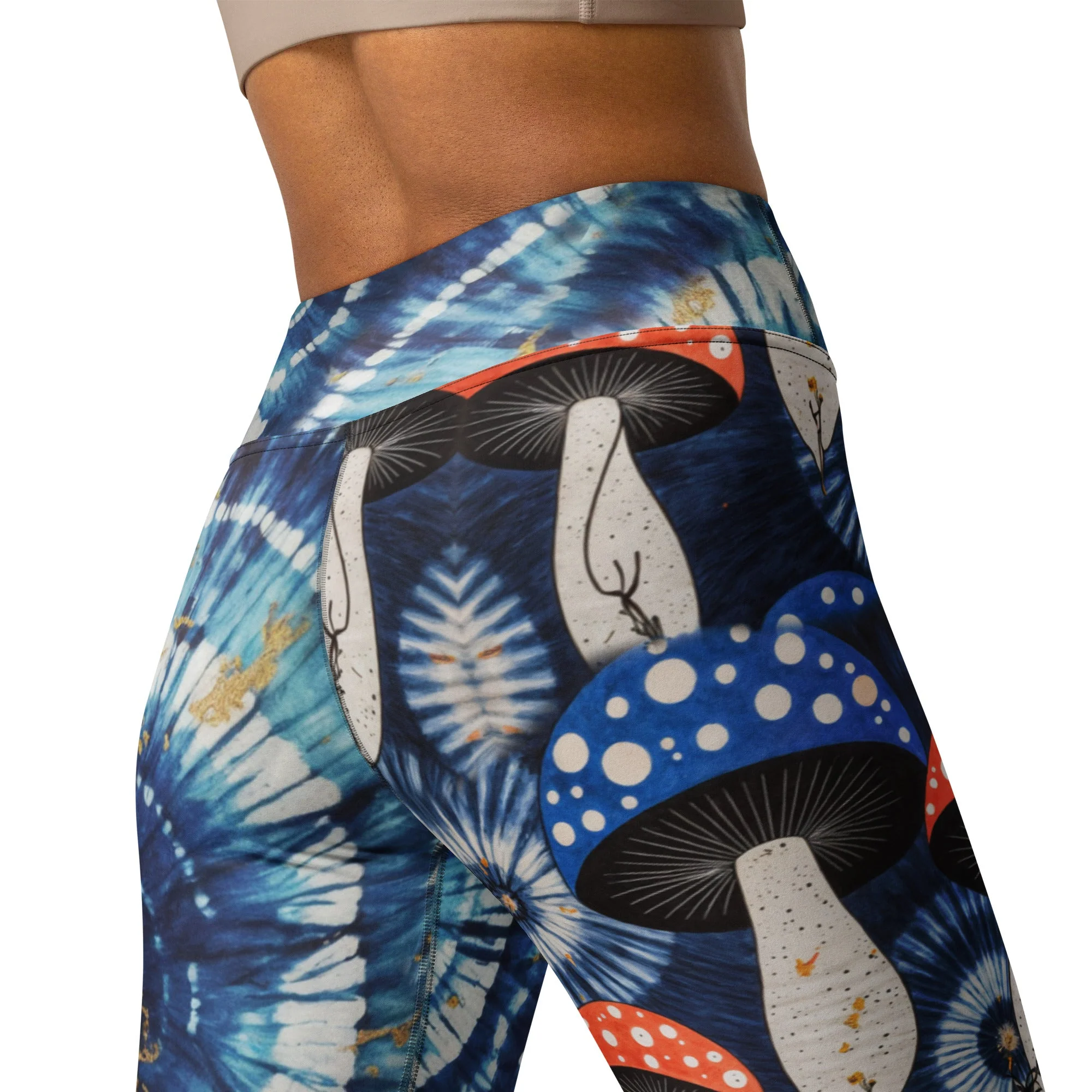 Shibori Mushroom High Waist Leggings - Image 7