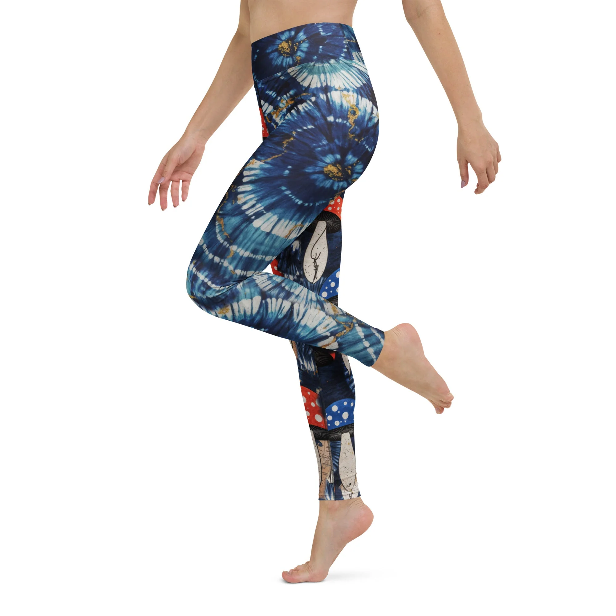Shibori Mushroom High Waist Leggings - Image 8