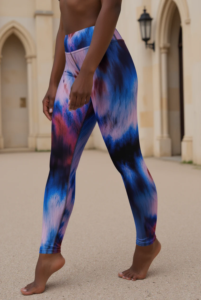 Shibori Rose High Waist Leggings - Image 2