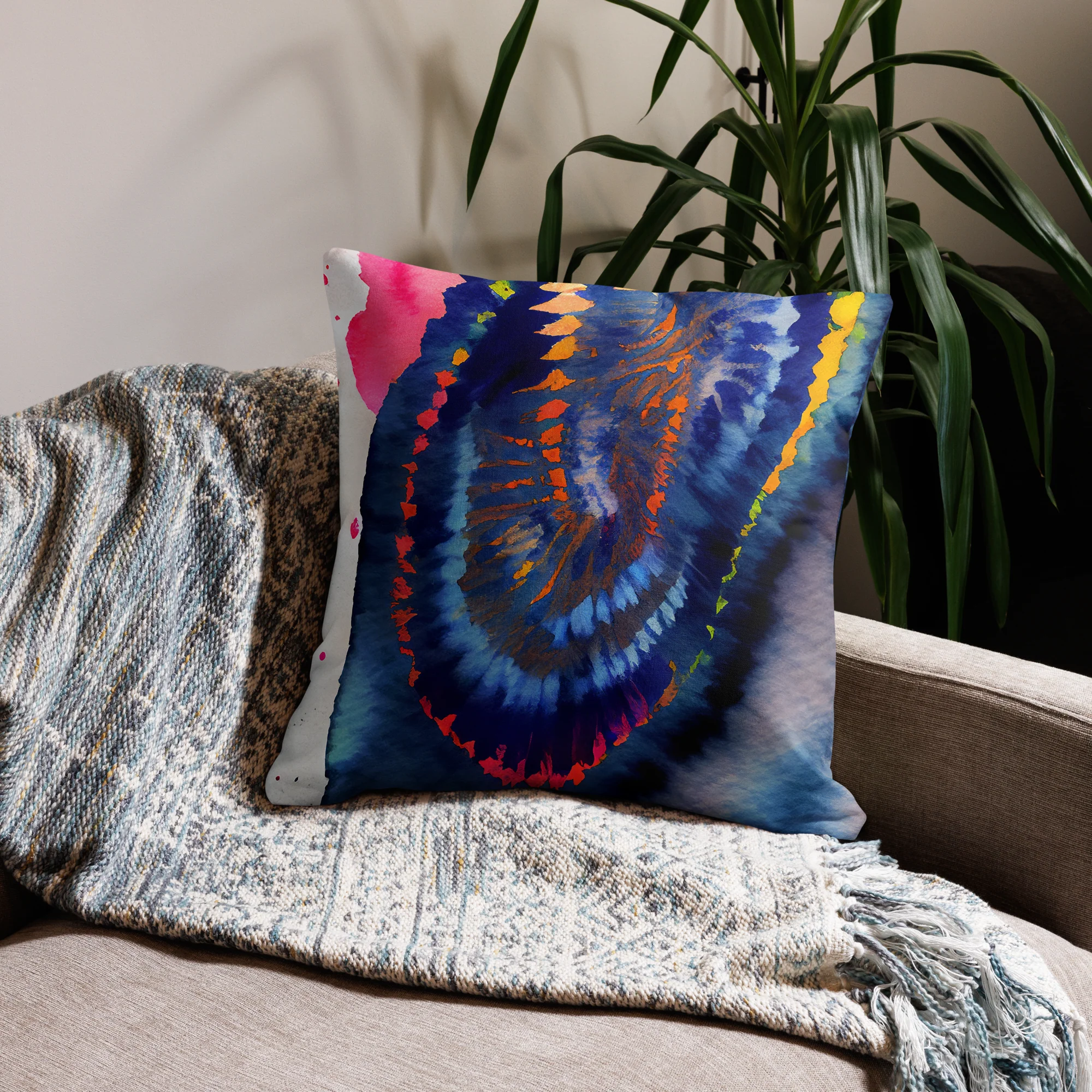 Shibori Womb Print Premium Pillow - Image 5