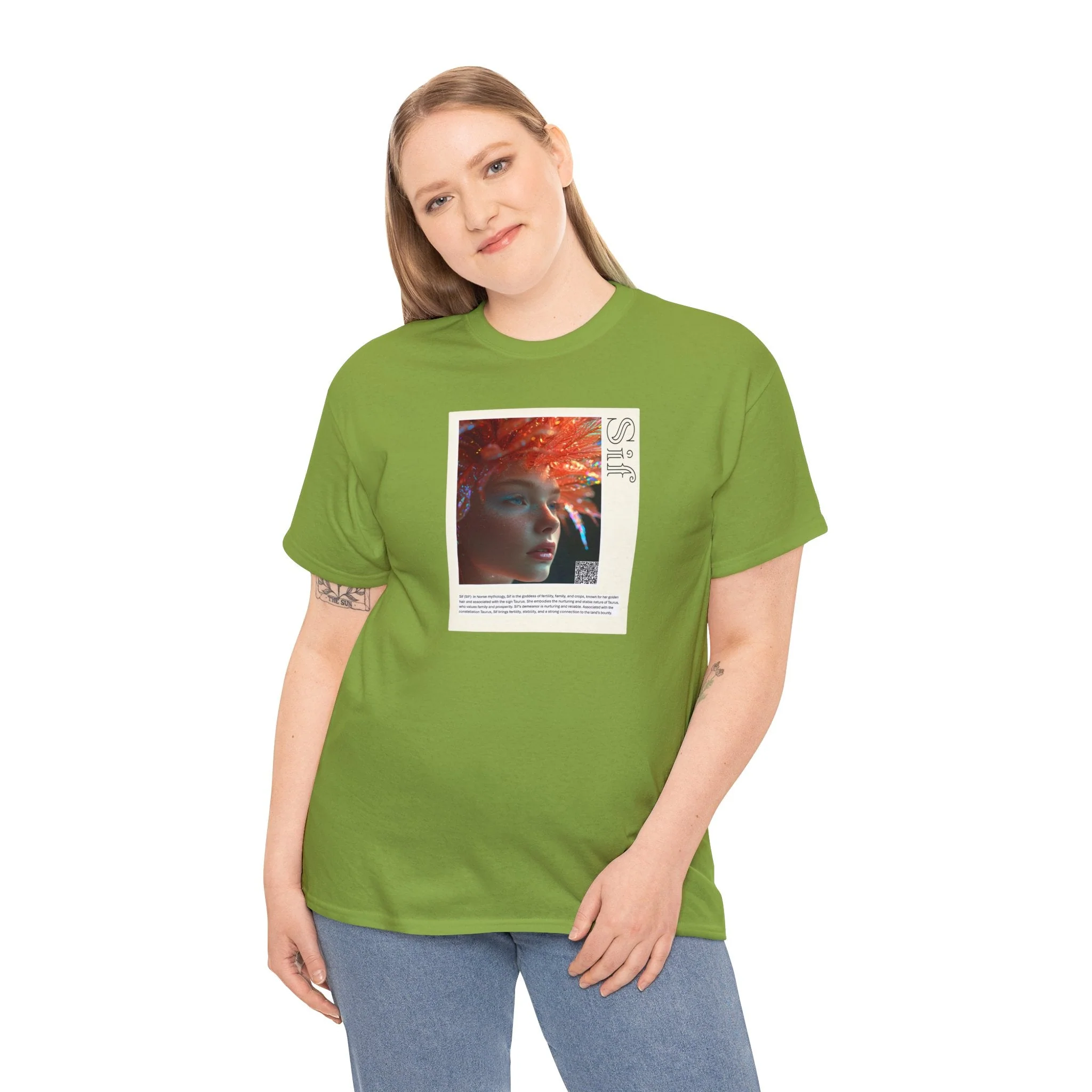Sif Owuo Aziza & Fae Unisex Heavy Cotton Tee - Image 58