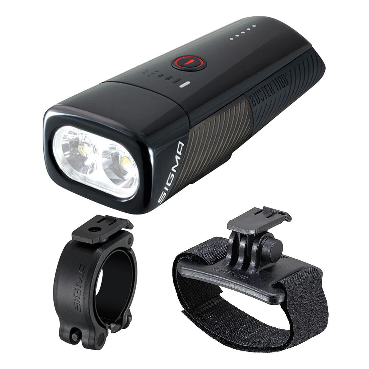 SIGMA BUSTER 1100 ā Bike Front Light w/ Handlebar Mount or Helmet Bracket - Image 5