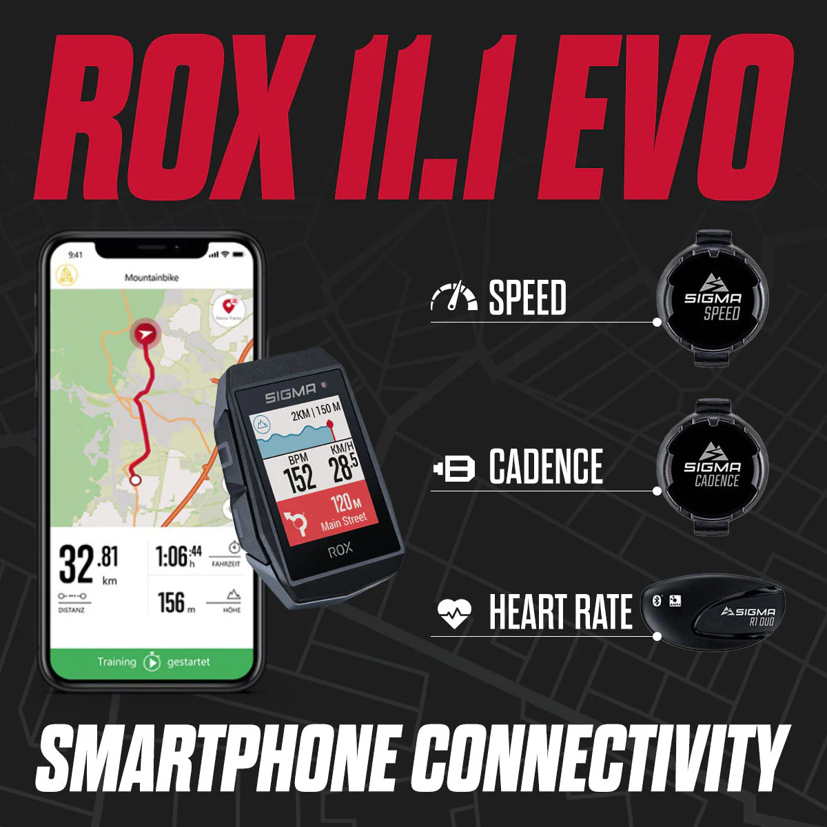 SIGMA GPS Bike Computer - ROX 11.1 EVO, Black - Image 10
