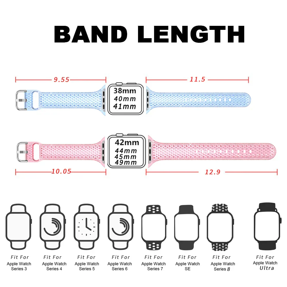 Silicon Apple Watch Band-Strap Series 10/9/8/7/6/5/SE Ultra/1/2 - Image 2