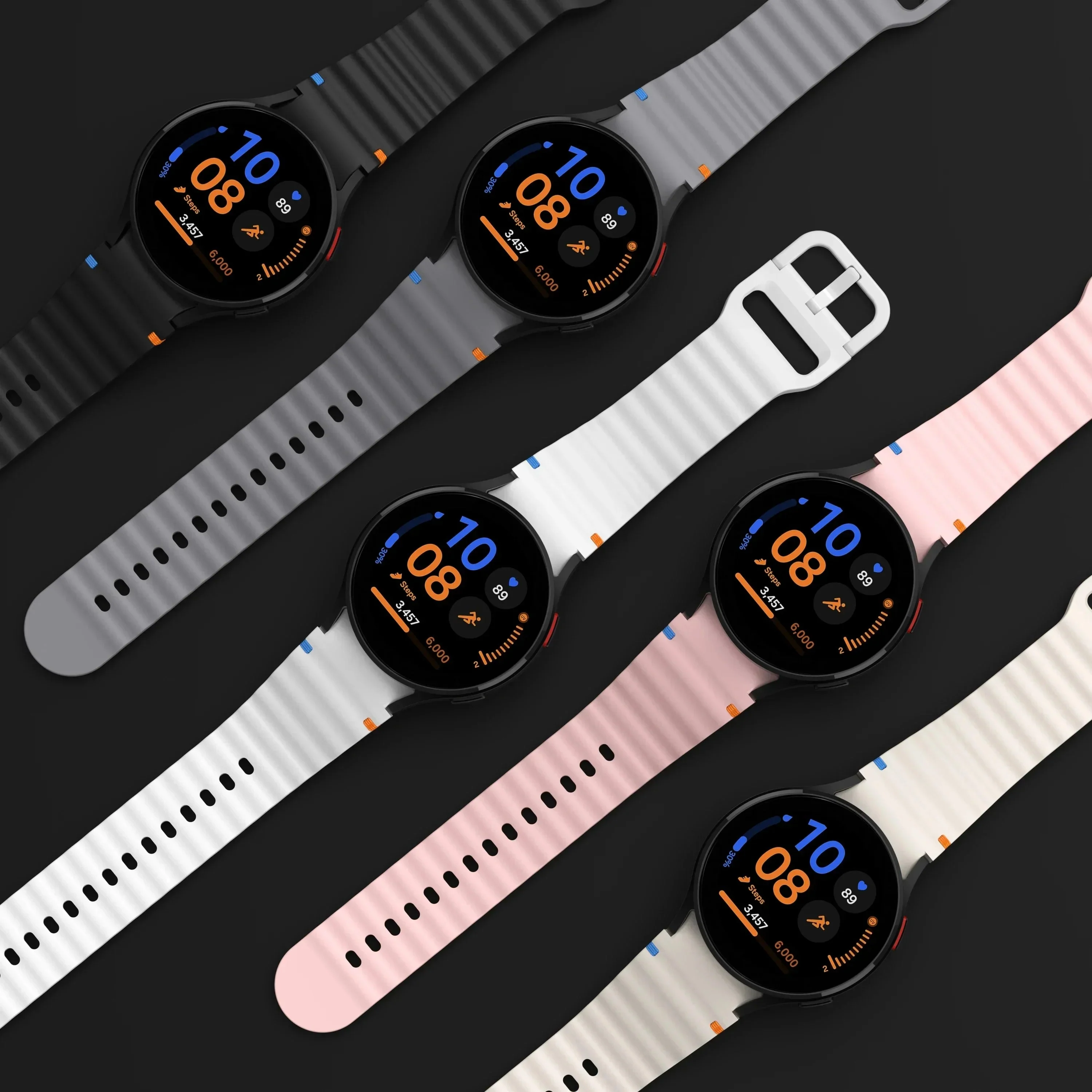 Silicone Samsung Galaxy Watch Band 7 FE 6 5 4 Ultra - Image 3