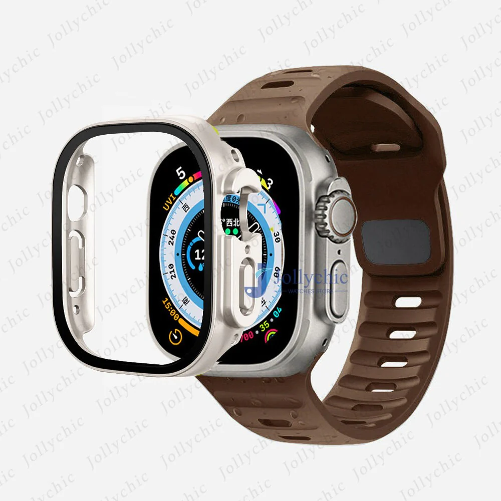 Silicone Sport Band+Case for Apple Watch Ultra Band Case Strap - Image 18