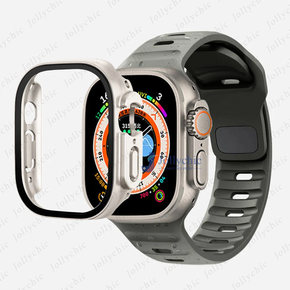 Silicone Sport Band+Case for Apple Watch Ultra Band Case Strap - Image 23