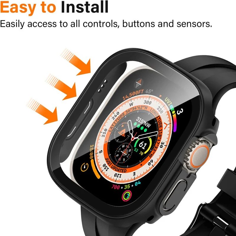 Silicone Sport Band+Case for Apple Watch Ultra Band Case Strap - Image 26