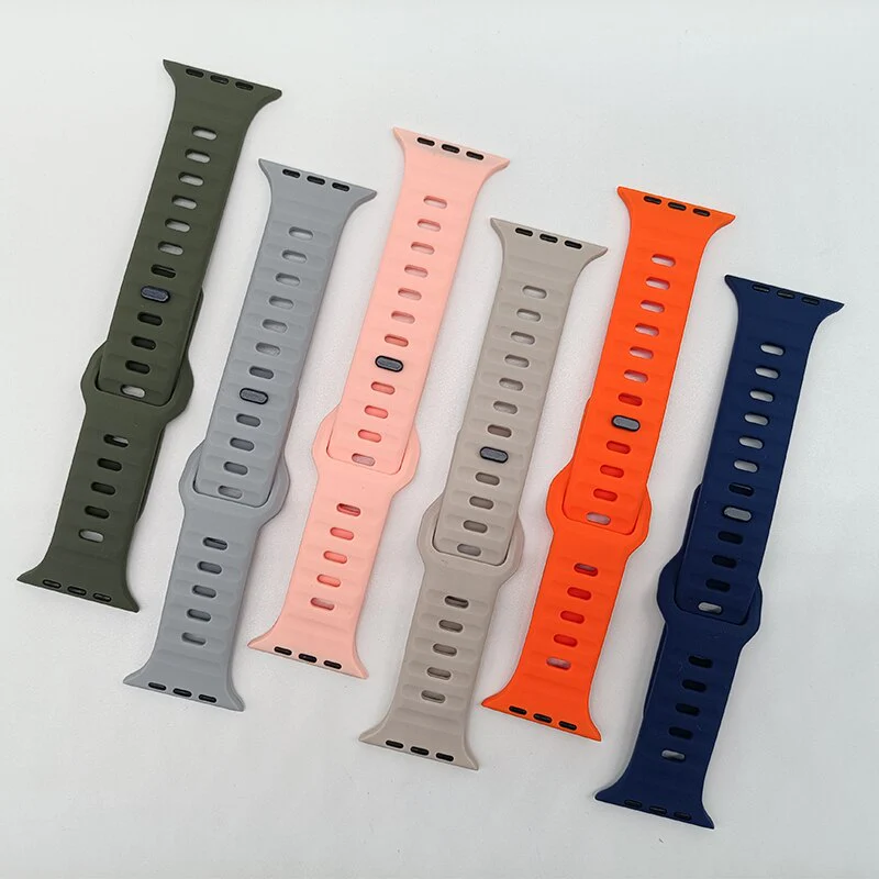 Silicone Sport Band+Case for Apple Watch Ultra Band Case Strap - Image 28