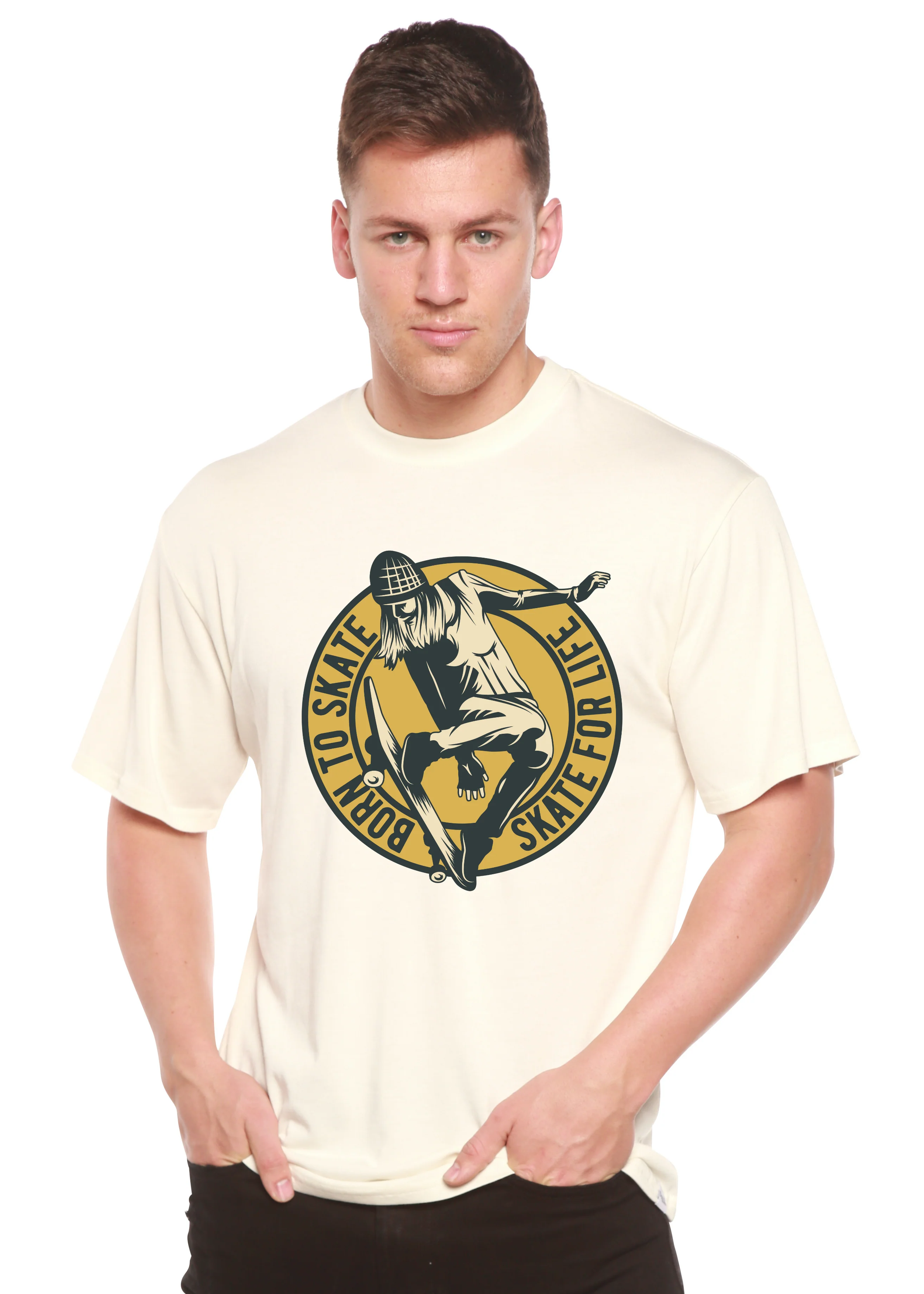 Skate For Life Men's Bamboo Viscose/Organic Cotton Short Sleeve Graphic T-Shirt - Image 5