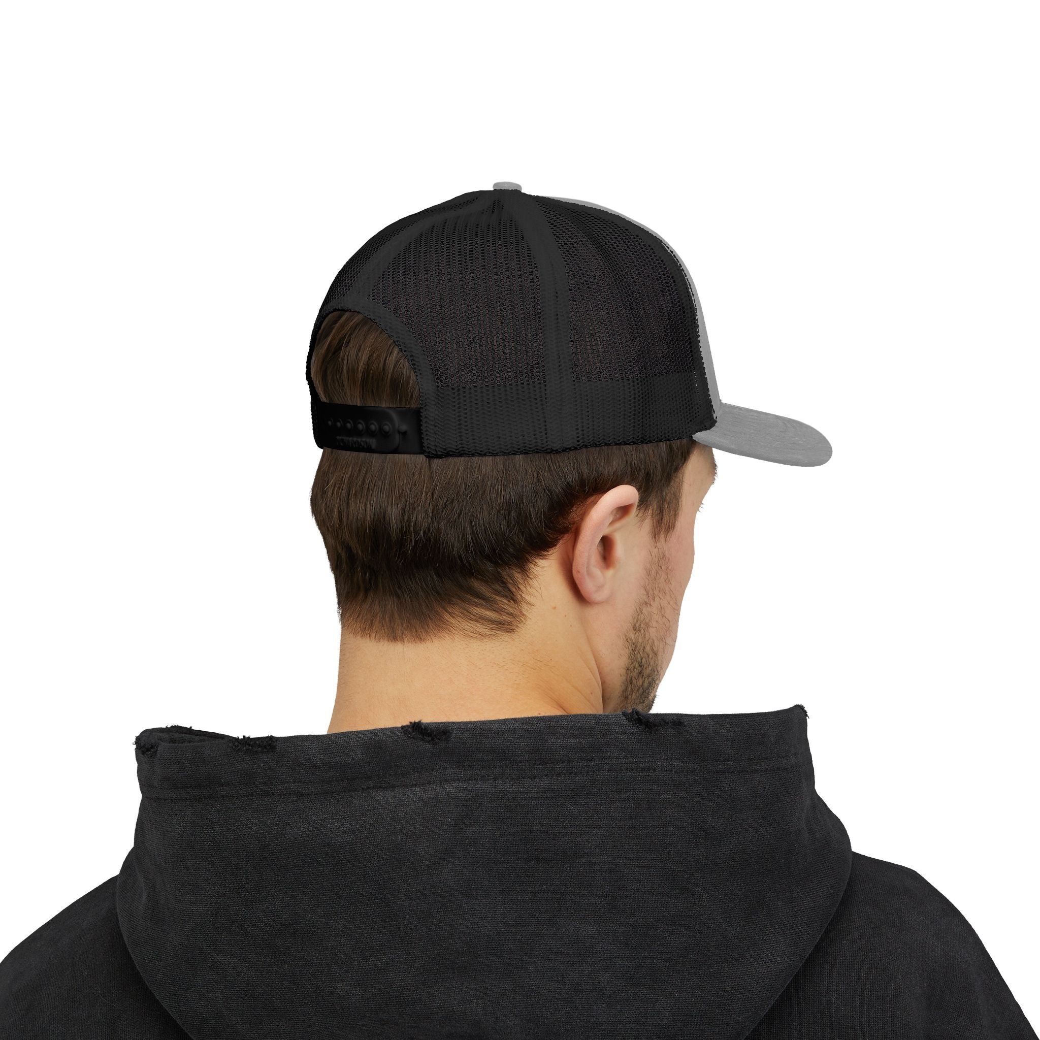 Skull Middle Finger Snapback Trucker Cap - Image 5