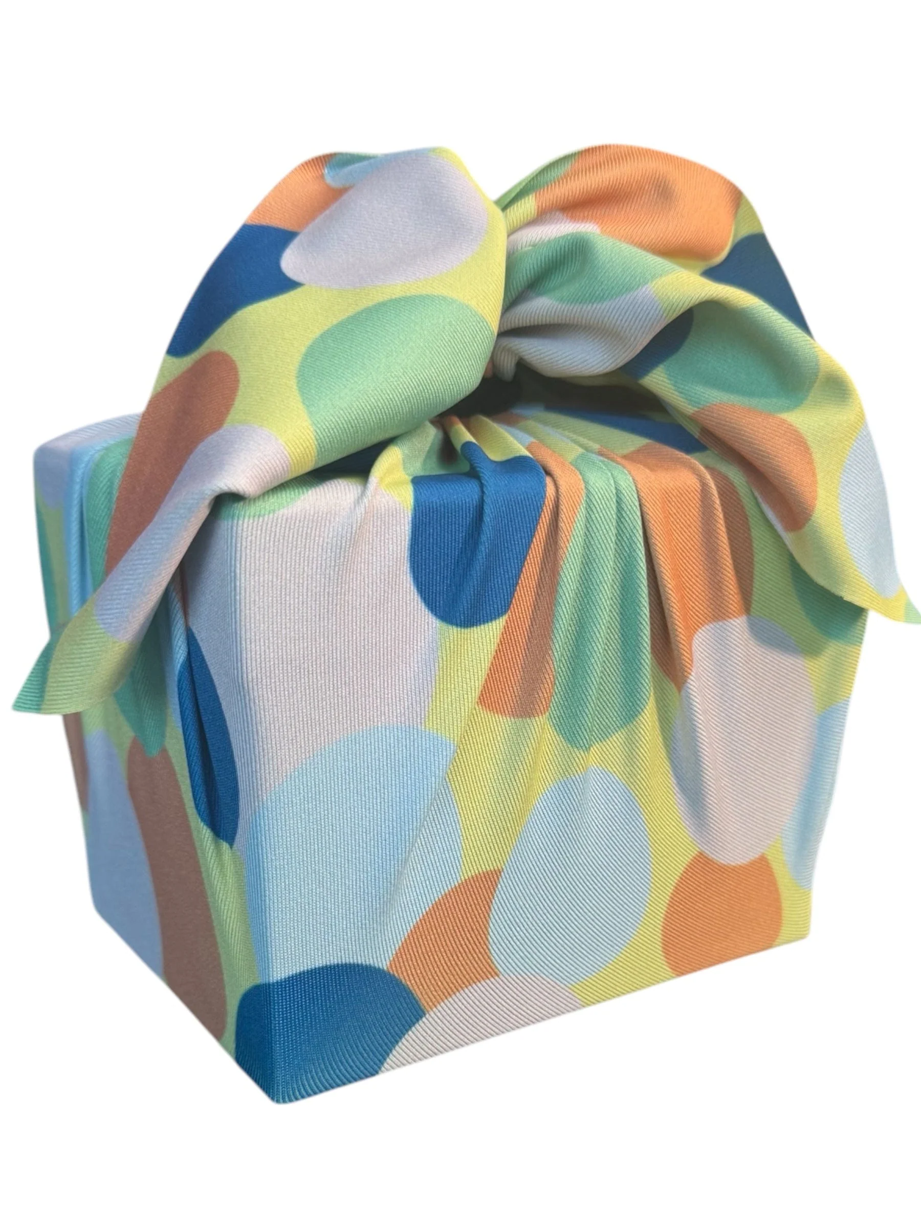 Small Reusable Cloth Furoshiki Gift Wrap | Polka Dots - Image 3