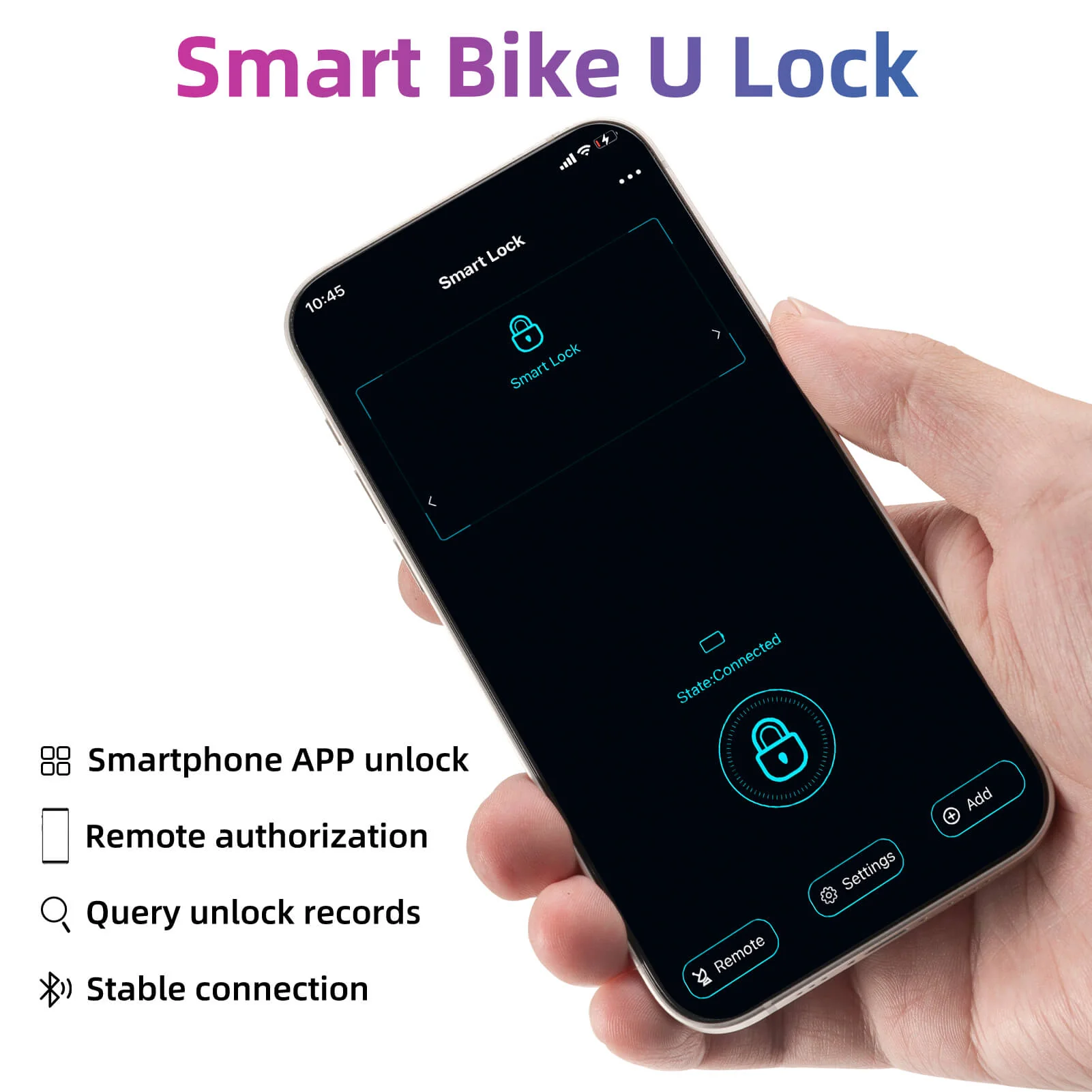 Smart Bluetooth Fingerprint U Lock - Image 3