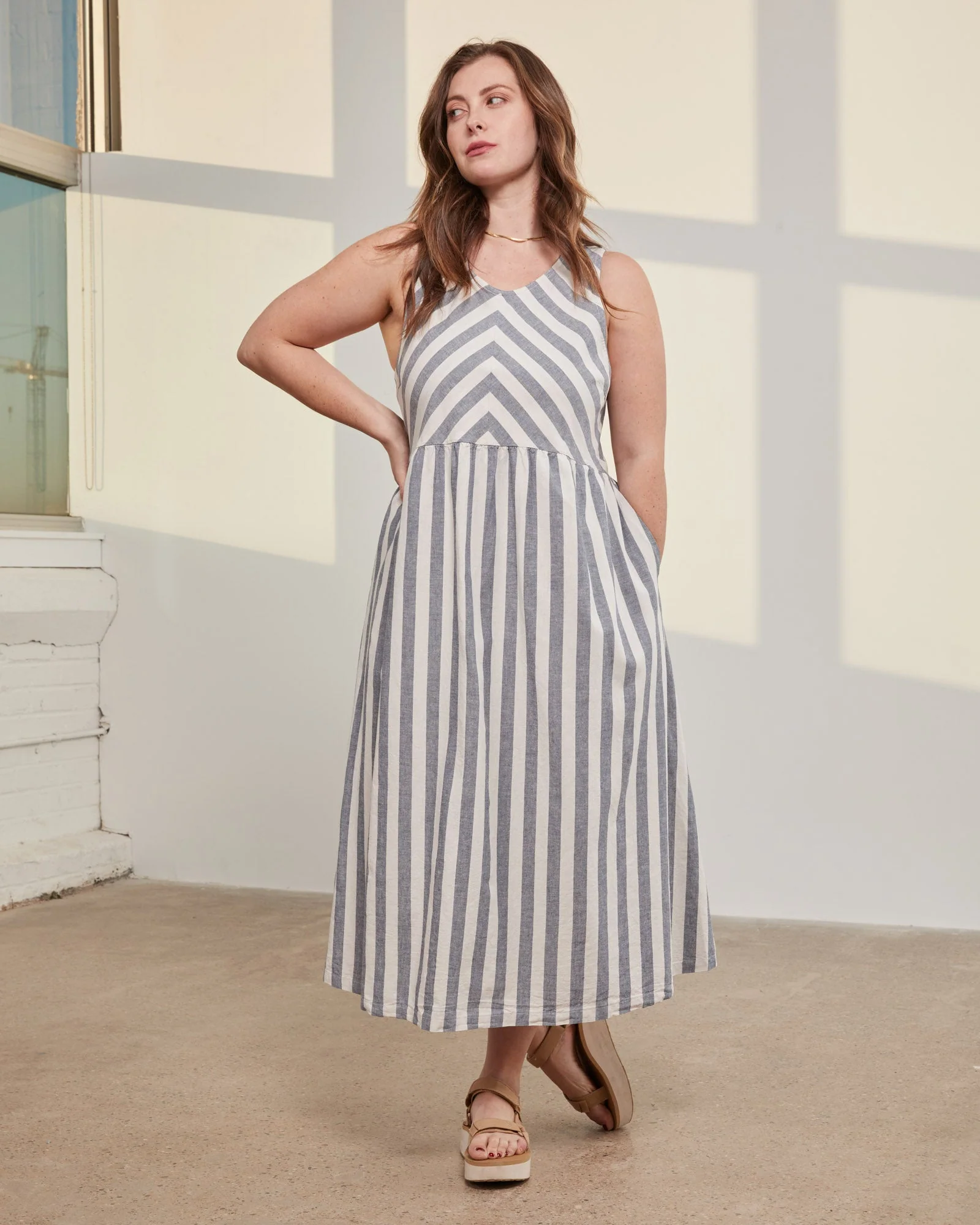 SoftHemp™ Chambray Midi Dress - Image 9