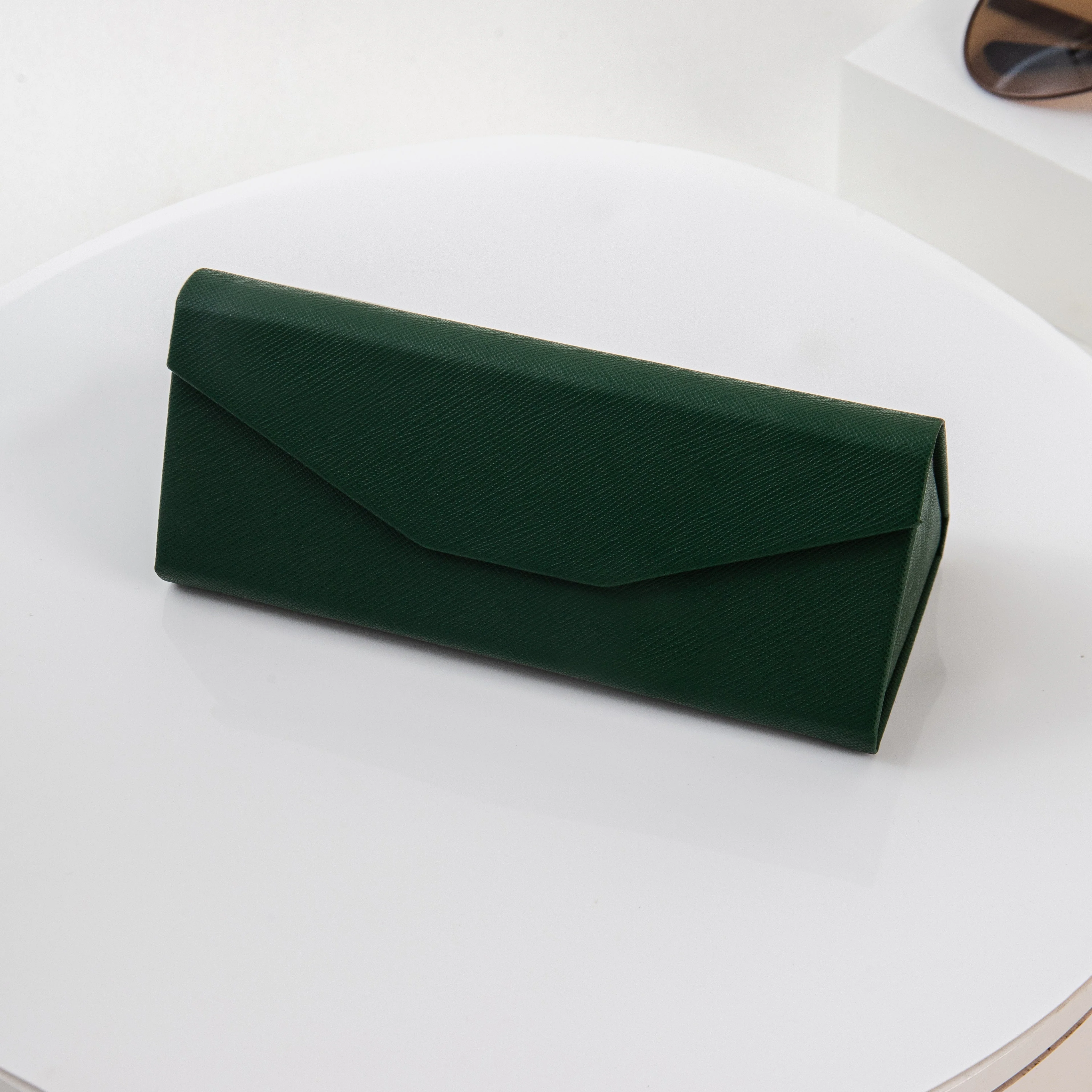 Solid Color Glasses Case - Vegan Leather Magic Folding Hard Shell Case - Image 6