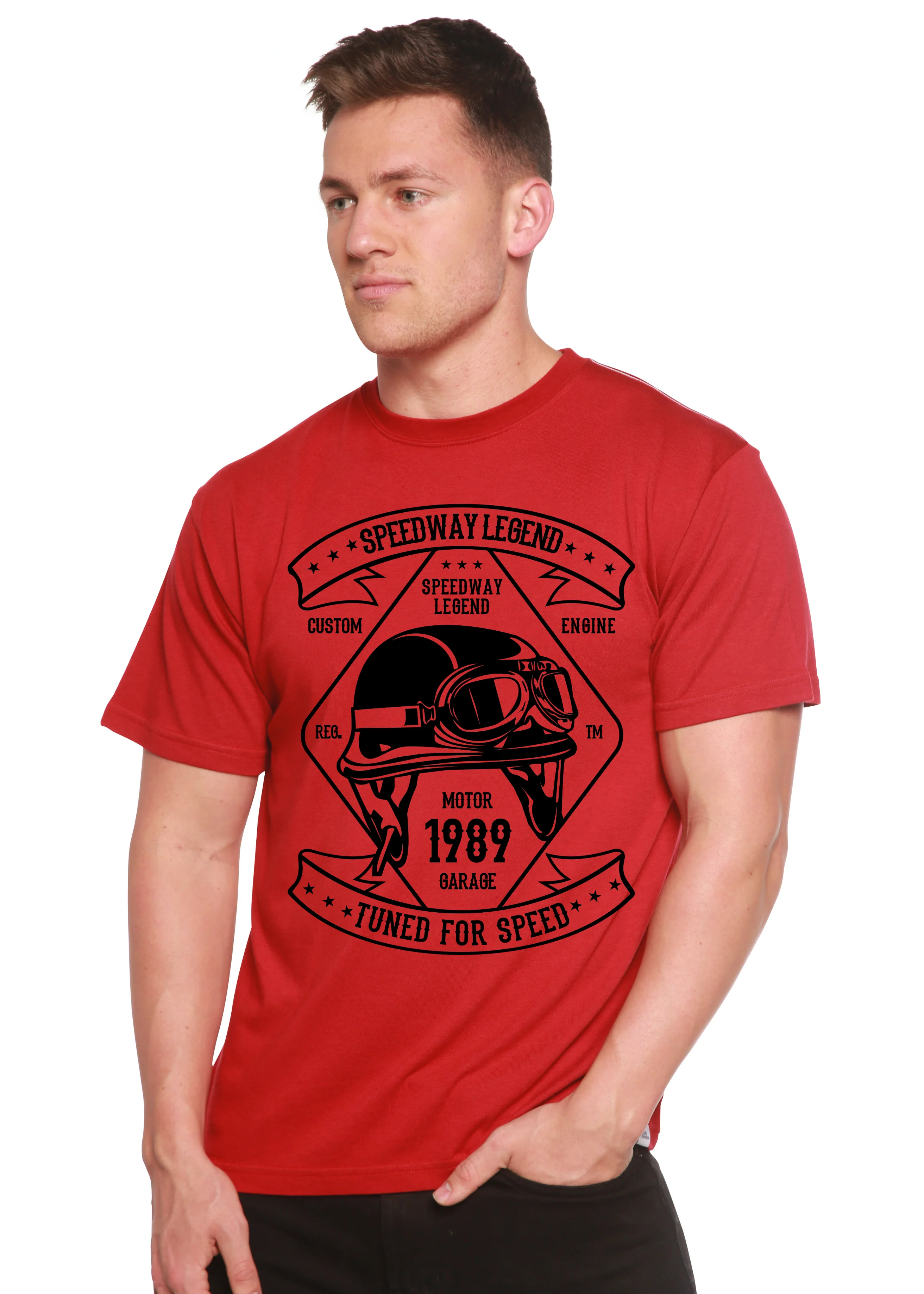 Speedway Legend Spun Bamboo® Men's Bamboo Viscose/Organic Cotton Short Sleeve Graphic T-Shirt - Image 4