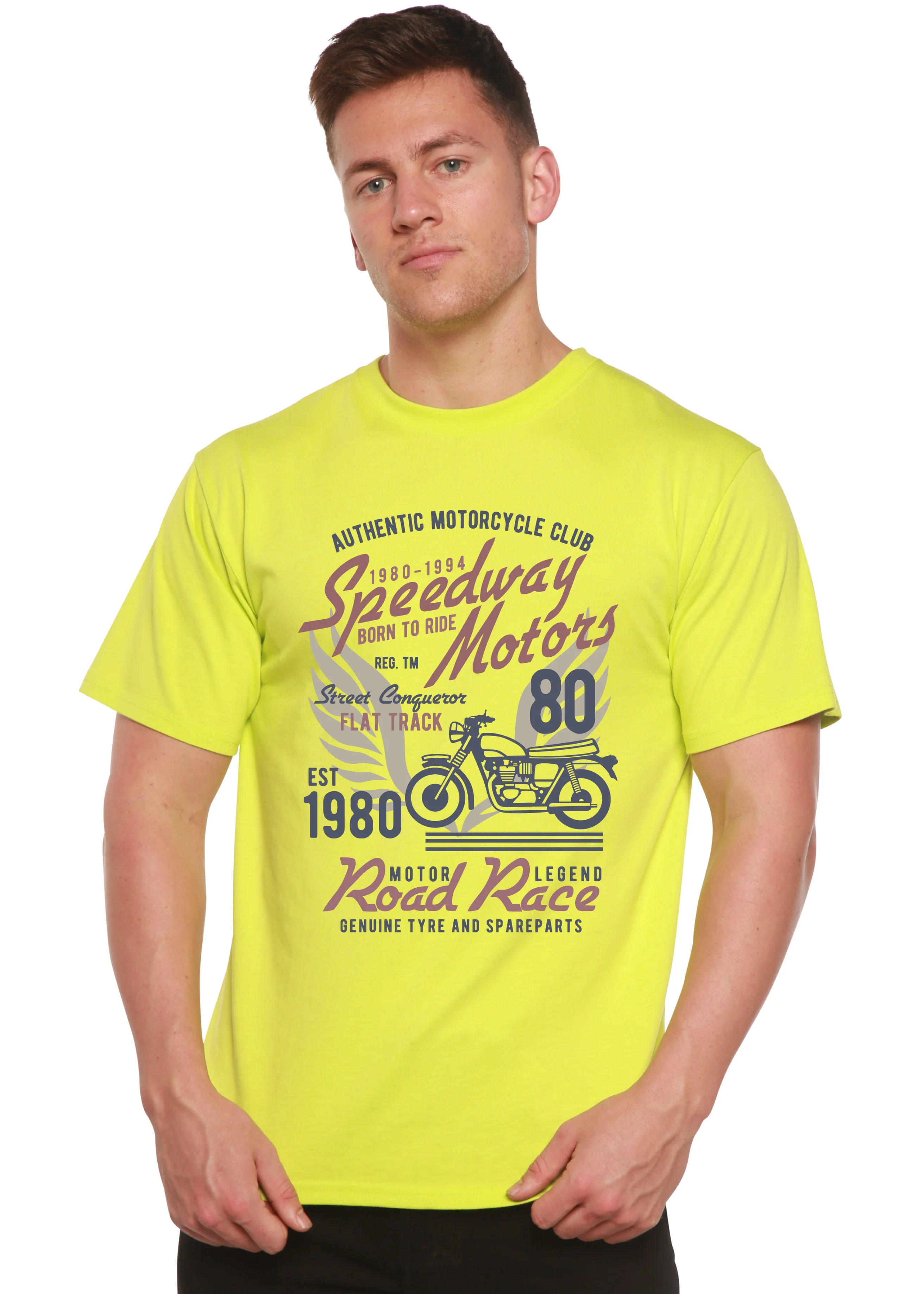 Speedway Motor Spun Bamboo® Men's Bamboo Viscose/Organic Cotton Short Sleeve Graphic T-Shirt - Image 7