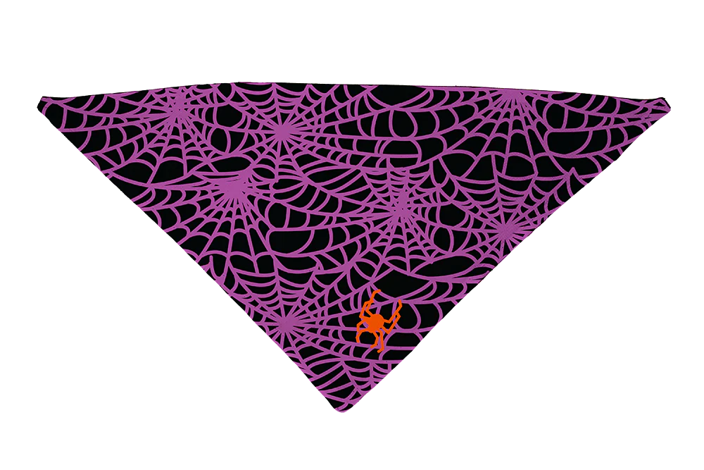 Spider Web Purple Dog Bandana