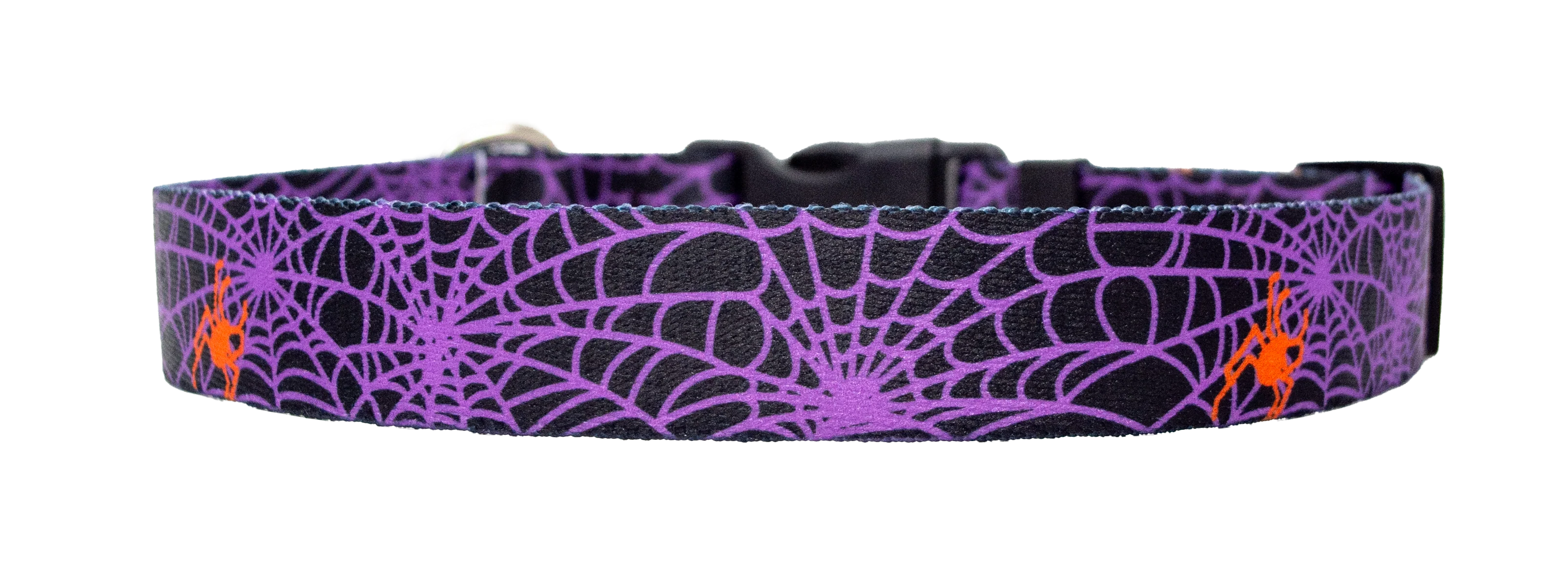 Spider Web Purple Dog Collar