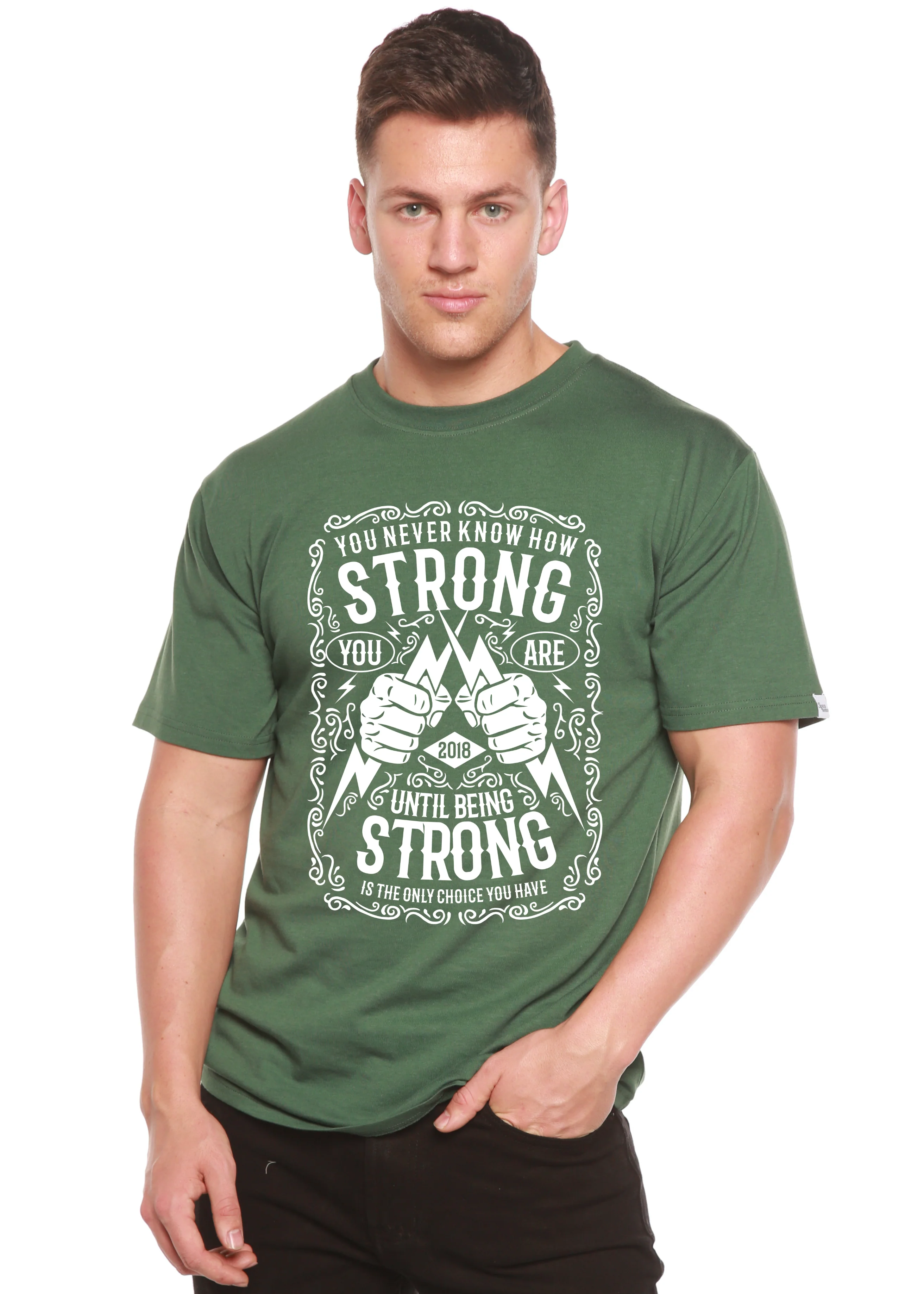 Strong Spun Bamboo® Men's Bamboo Viscose/Organic Cotton Short Sleeve Graphic T-Shirt - Image 3