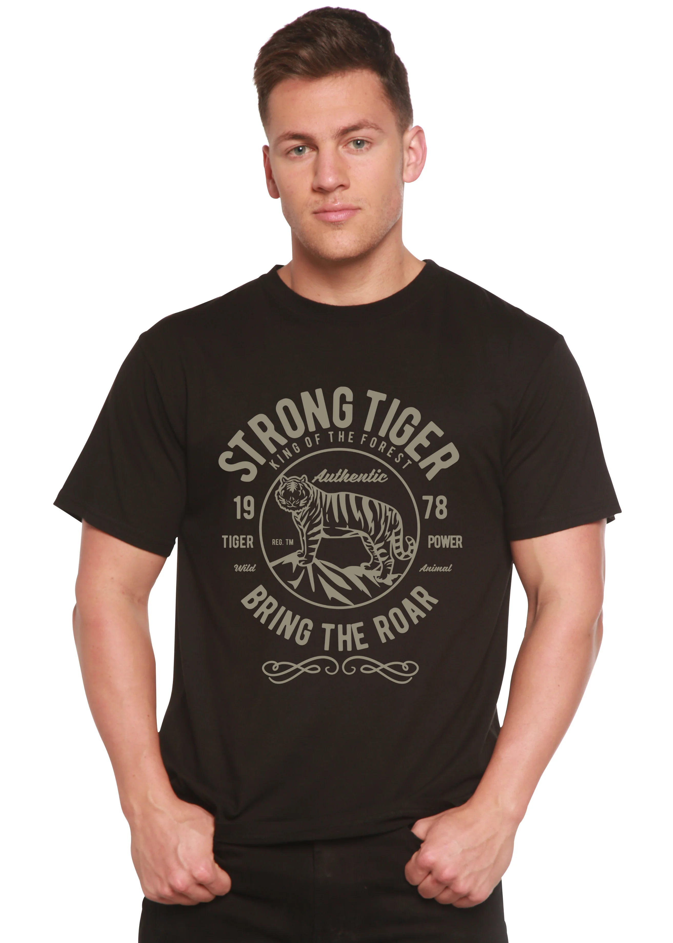 Strong Tiger Spun Bamboo® Men's Bamboo Viscose/Organic Cotton Short Sleeve Graphic T-Shirt - Image 2