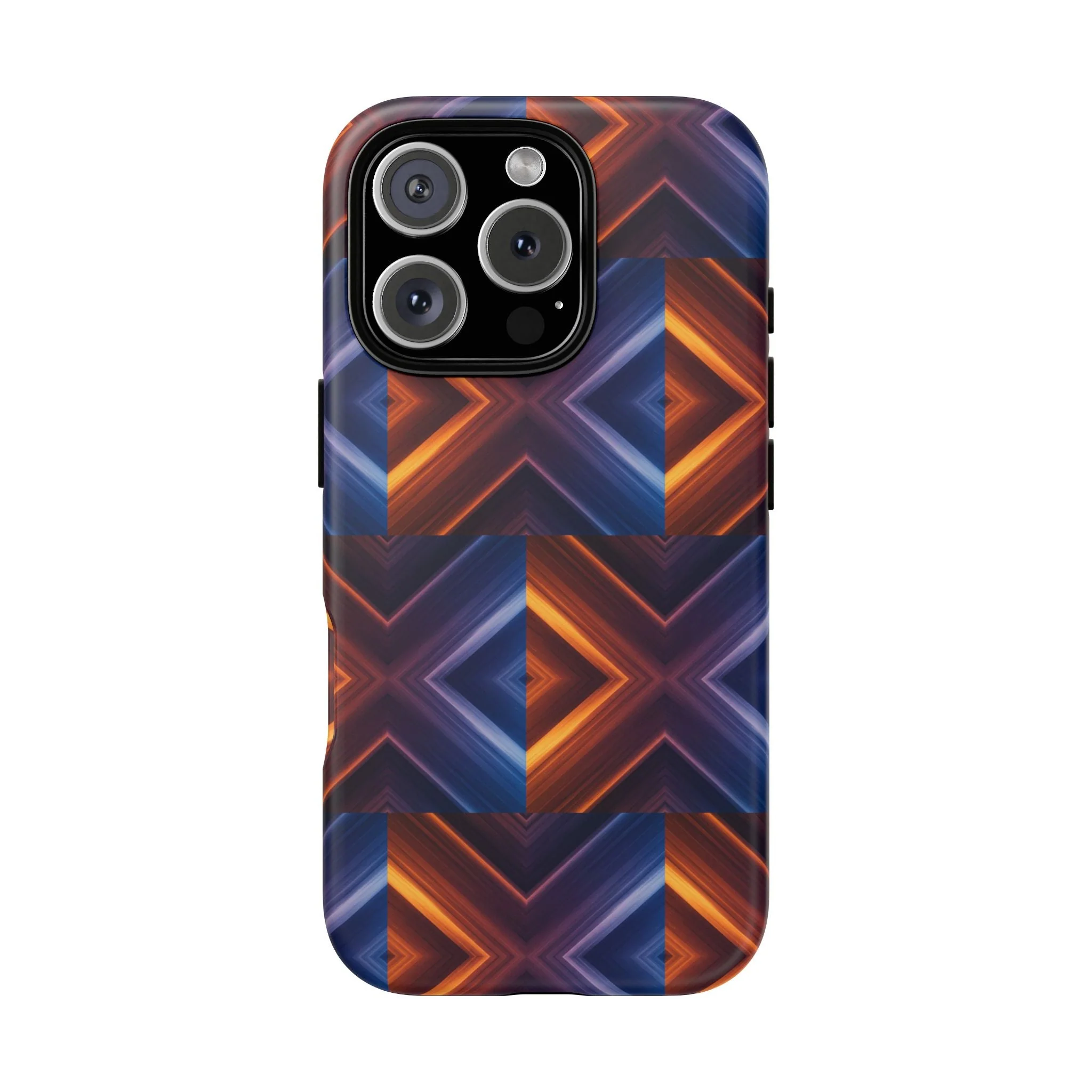 Stylish Tough Phone Case With Blue & Orange Abstract Design - Image 40