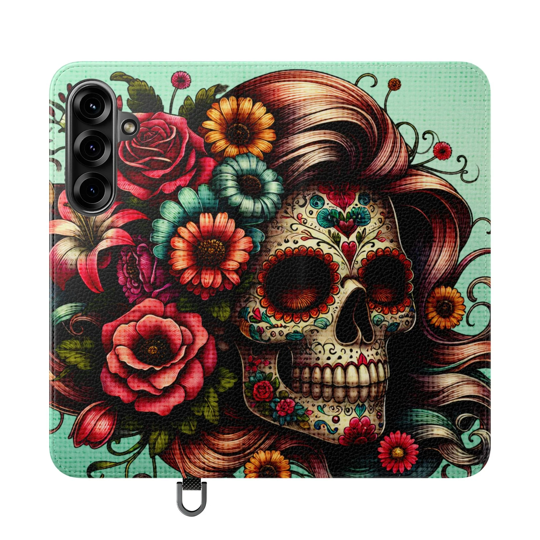 Sugar Skull Flip Wallet Phone Case - Image 110