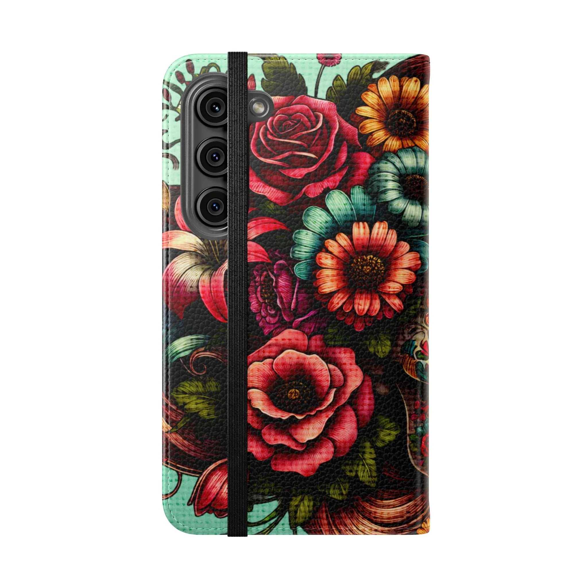 Sugar Skull Flip Wallet Phone Case - Image 127