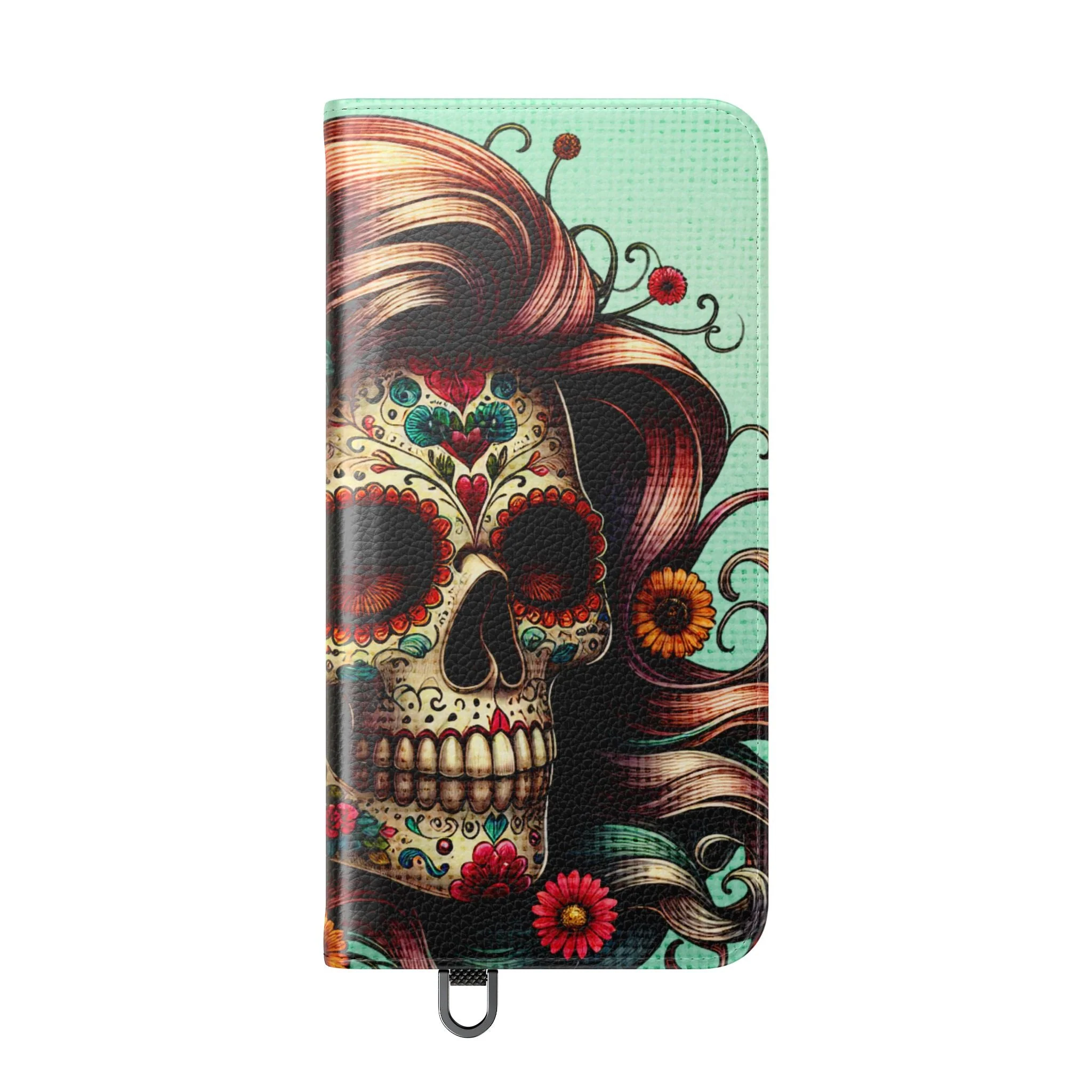 Sugar Skull Flip Wallet Phone Case - Image 149