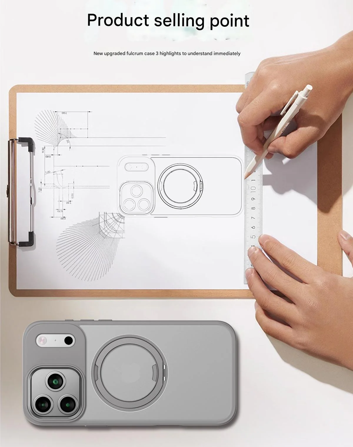 Suitable for Apple Iphone 14/15/16/17 Plus/Air/Pro/Max Magnetic Gear Holder Phone Case - Image 12