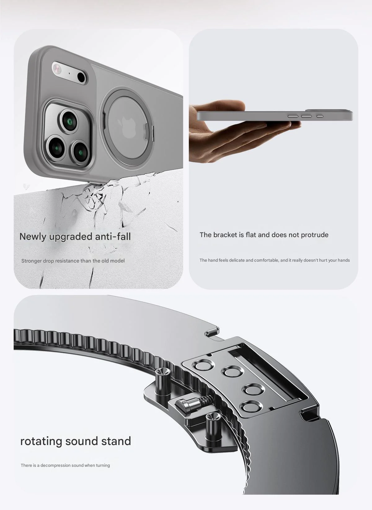 Suitable for Apple Iphone 14/15/16/17 Plus/Air/Pro/Max Magnetic Gear Holder Phone Case - Image 7