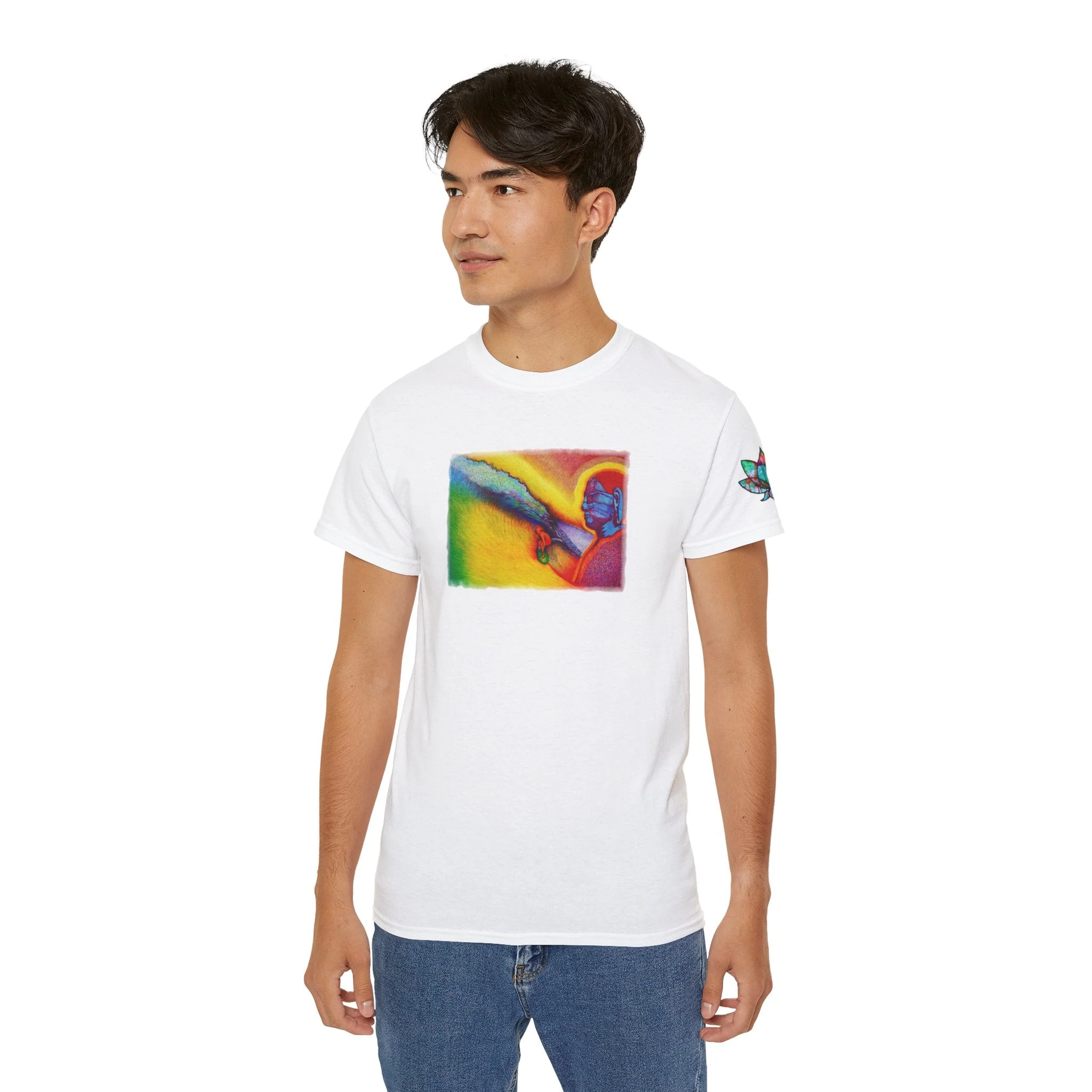 Surf is My Buddha Tablet Print Unisex Ultra Cotton Tee - Image 10