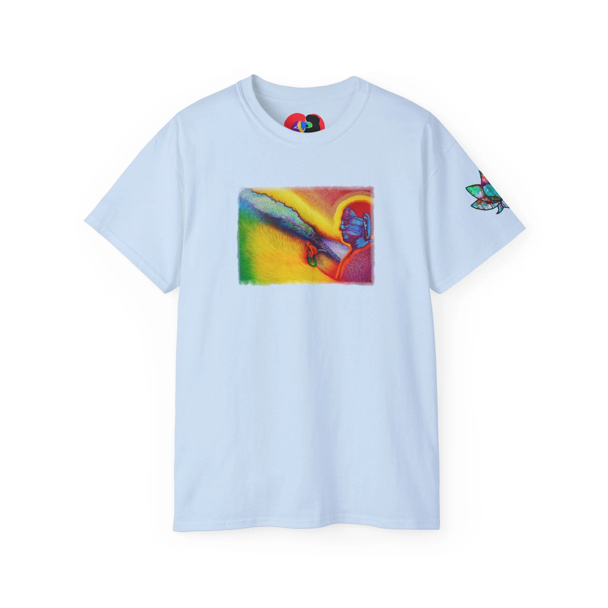 Surf is My Buddha Tablet Print Unisex Ultra Cotton Tee - Image 14