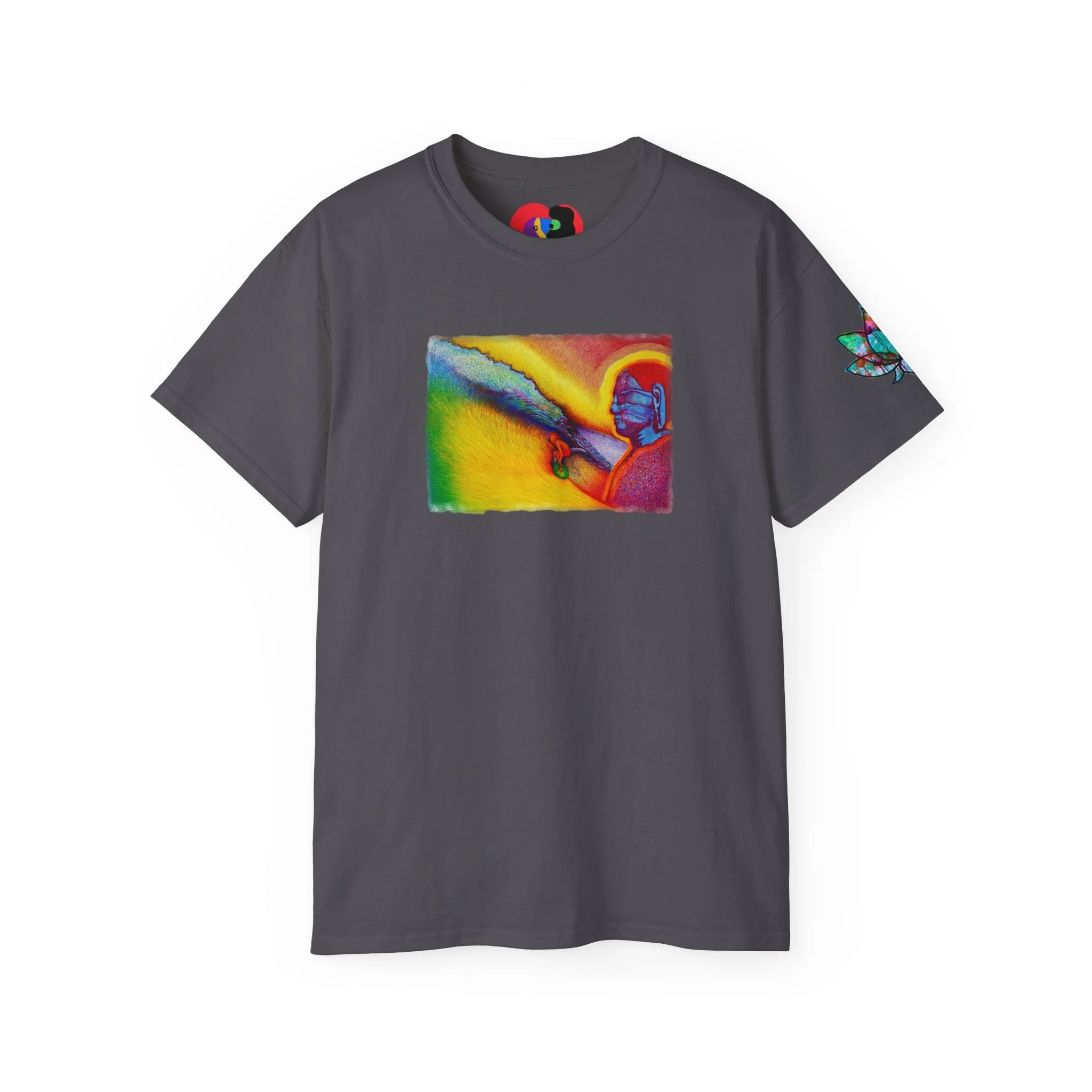 Surf is My Buddha Tablet Print Unisex Ultra Cotton Tee - Image 30