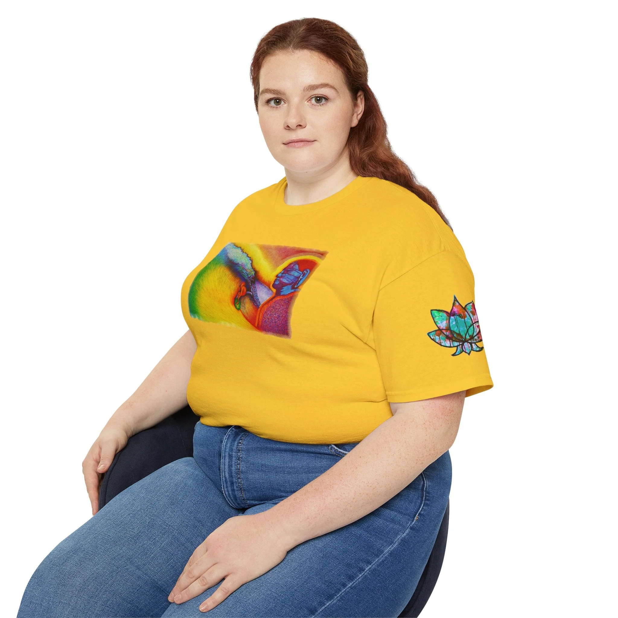 Surf is My Buddha Tablet Print Unisex Ultra Cotton Tee - Image 45