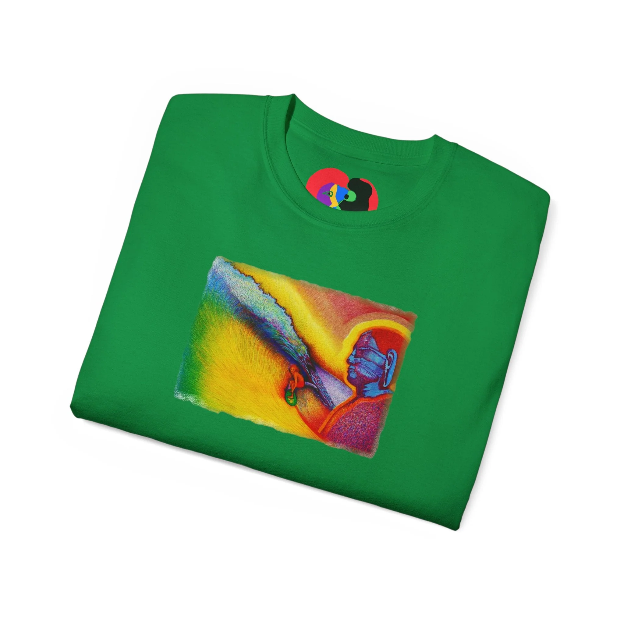 Surf is My Buddha Tablet Print Unisex Ultra Cotton Tee - Image 49