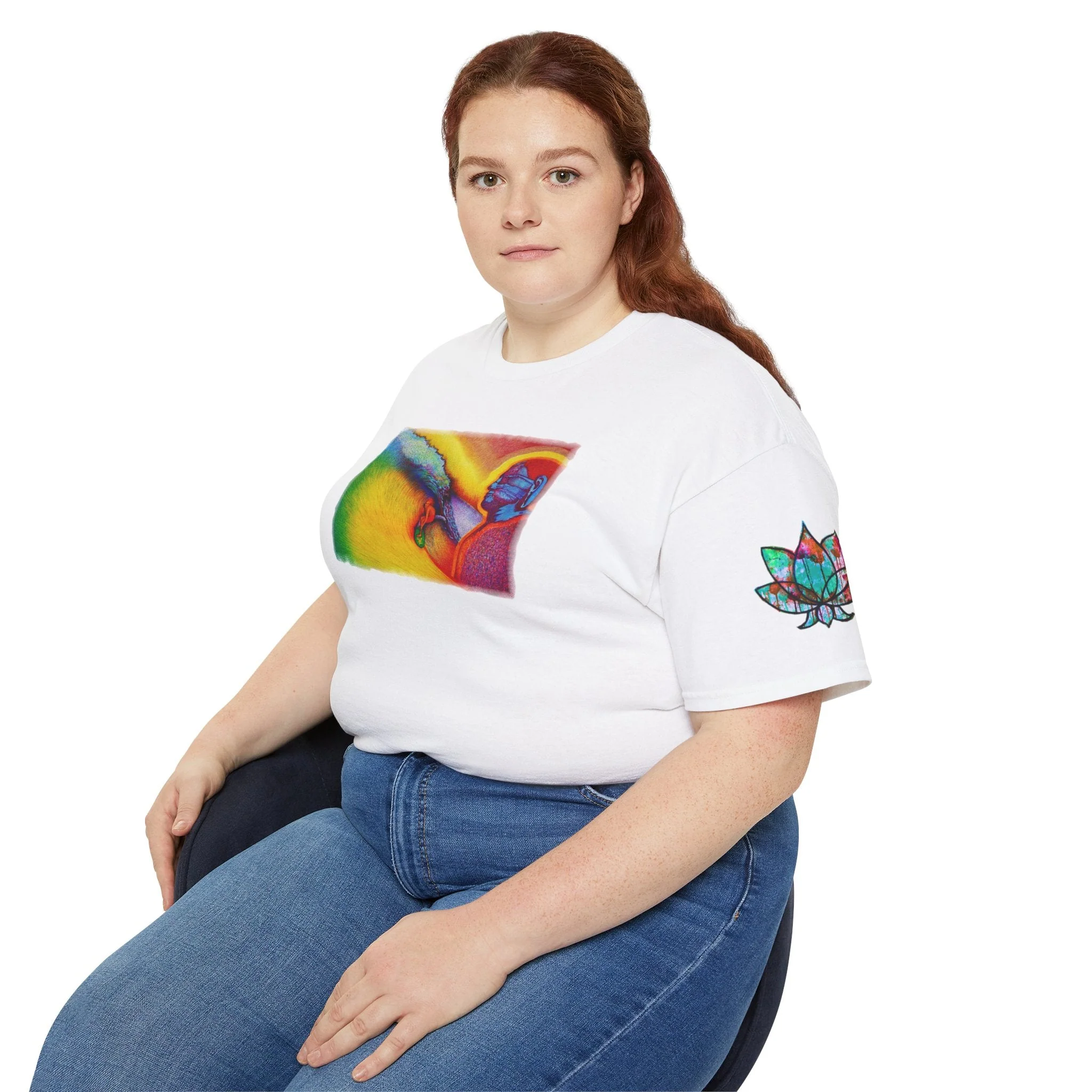 Surf is My Buddha Tablet Print Unisex Ultra Cotton Tee - Image 85