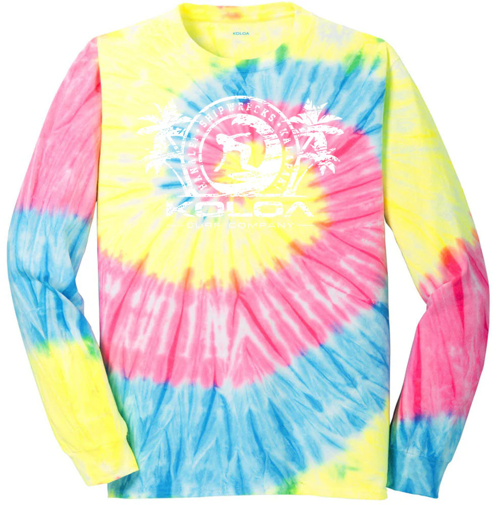 Surfer Girl Long Sleeve Tie-Dye Tee - Image 4