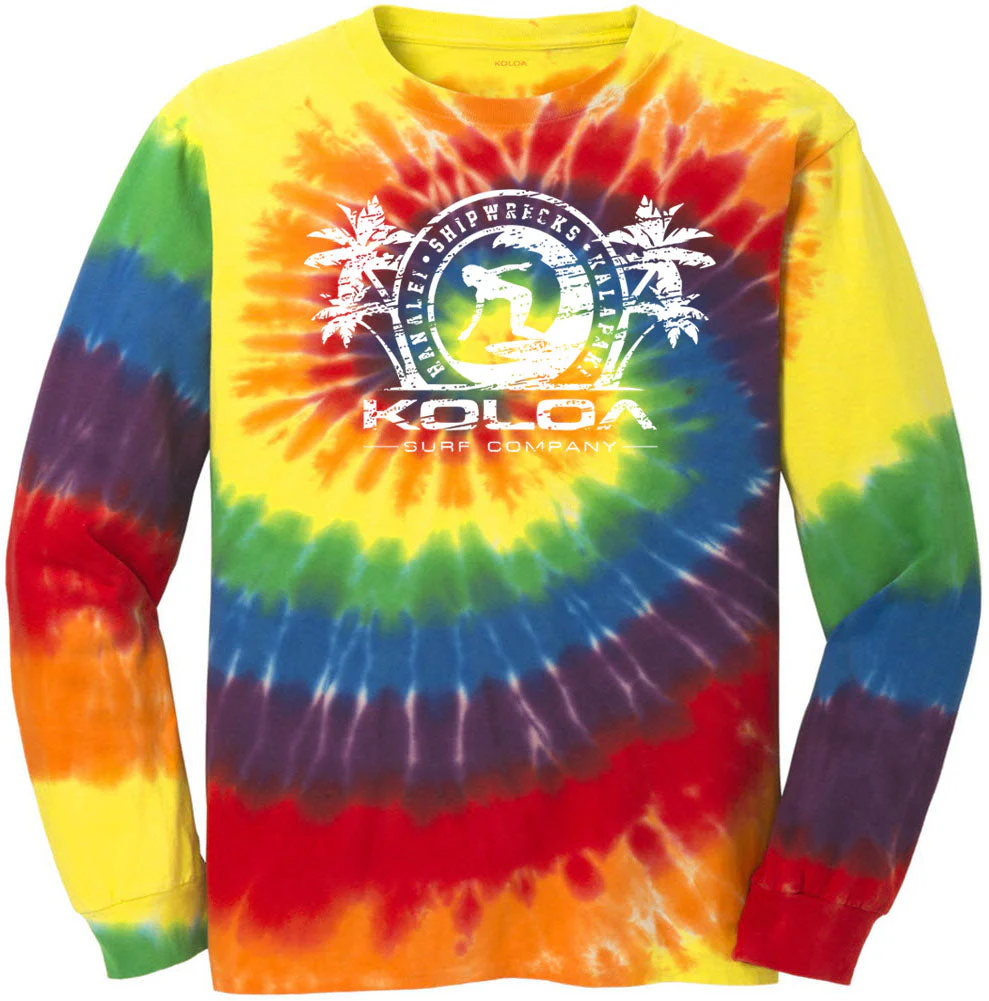 Surfer Girl Long Sleeve Tie-Dye Tee - Image 5