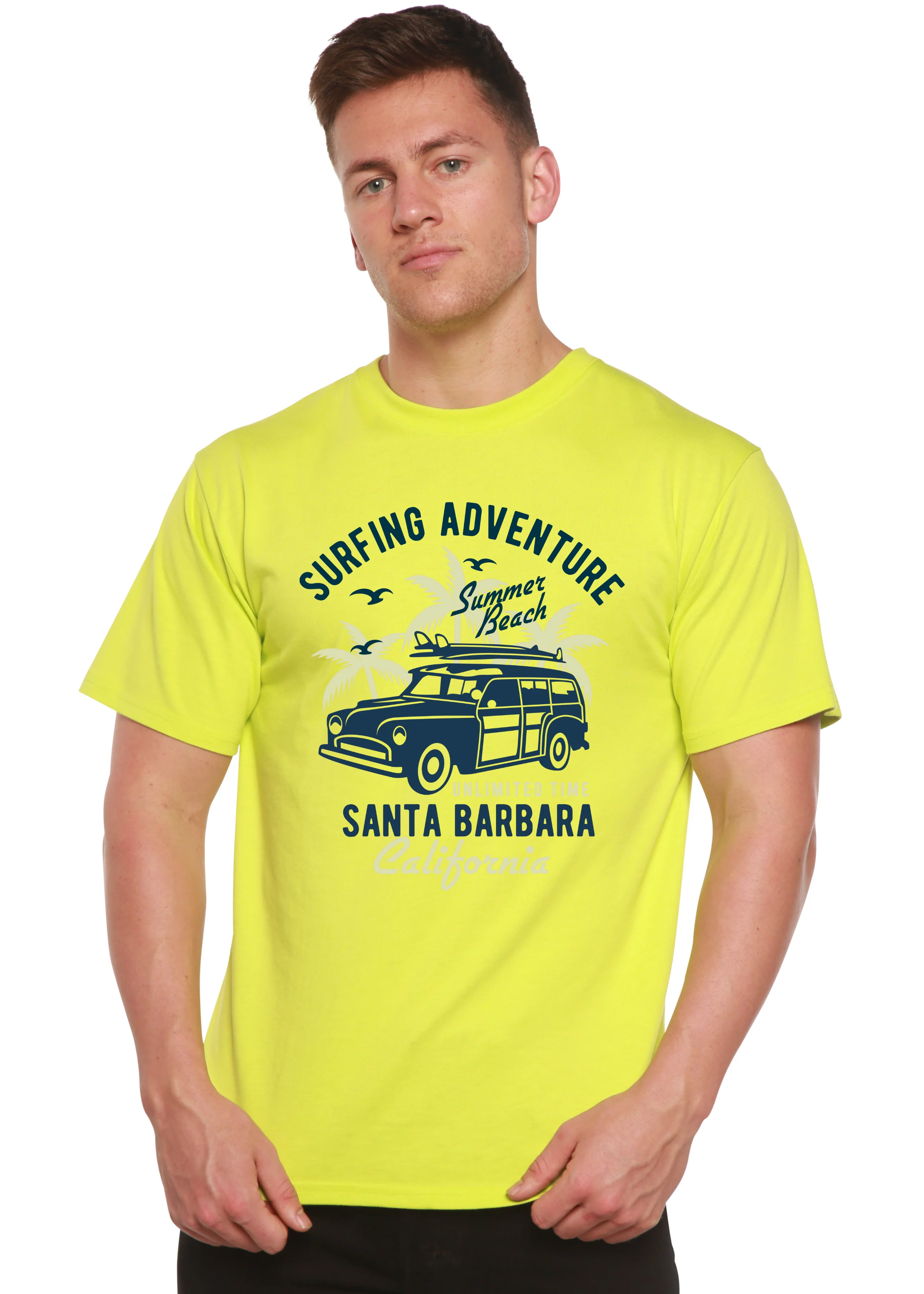 Surfing Adventure Spun Bamboo® Men's Bamboo Viscose/Organic Cotton Short Sleeve Graphic T-Shirt - Image 5