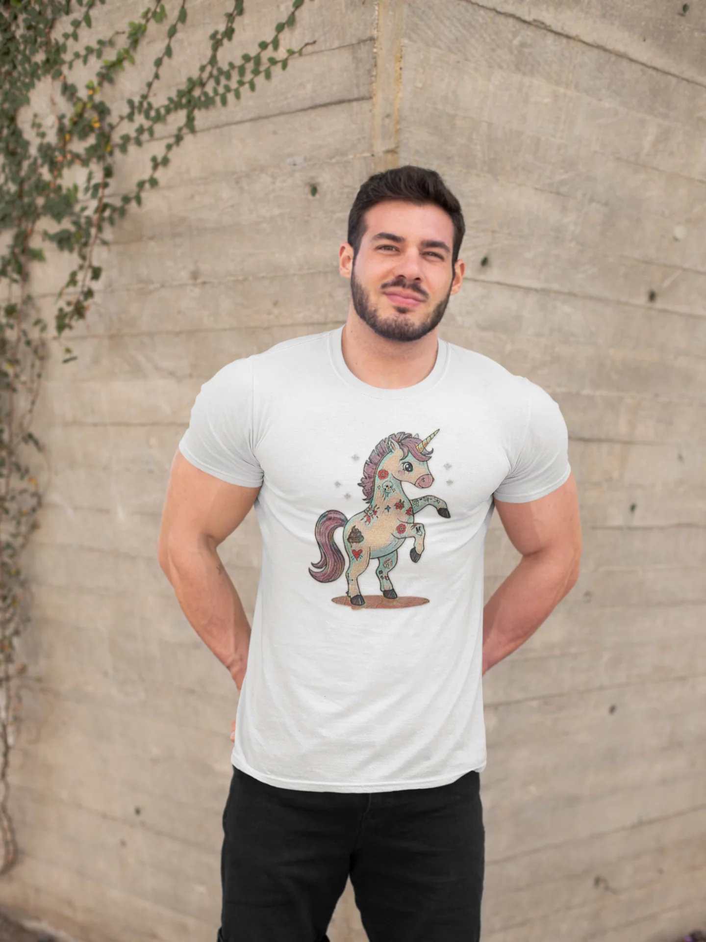 Tattooed Unicorn Graphic Tee - Image 6