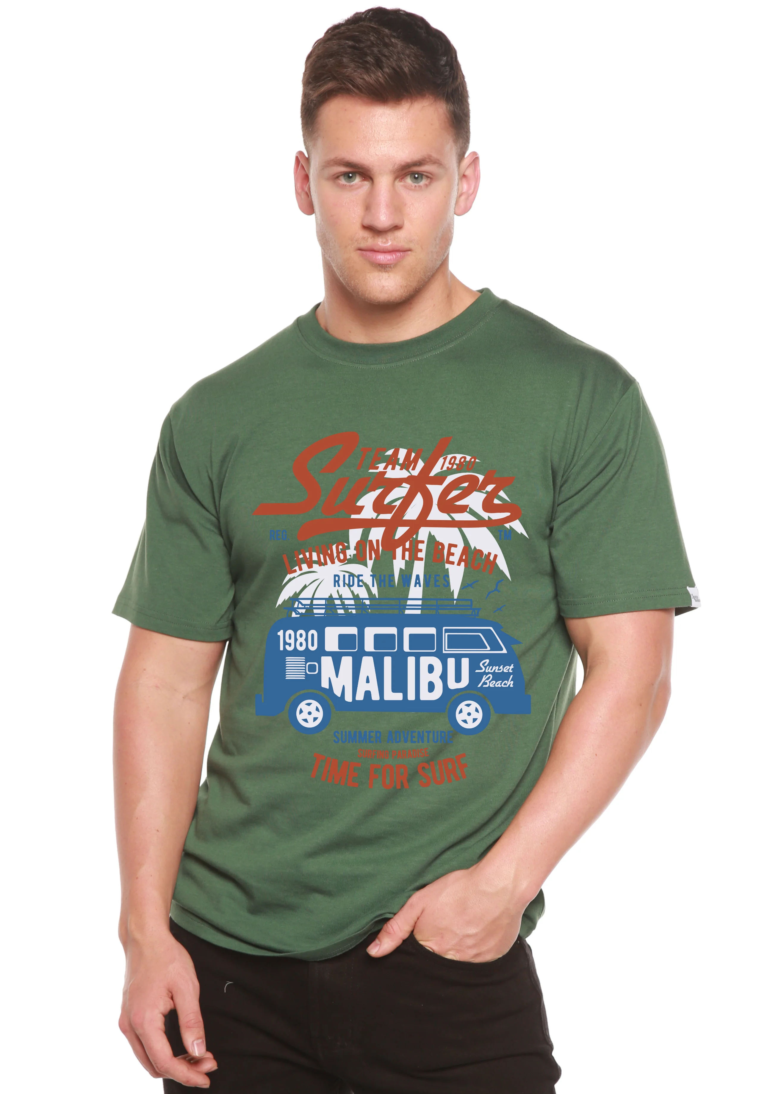 Team Surfer Spun Bamboo® Men's Bamboo Viscose/Organic Cotton Short Sleeve Graphic T-Shirt - Image 5