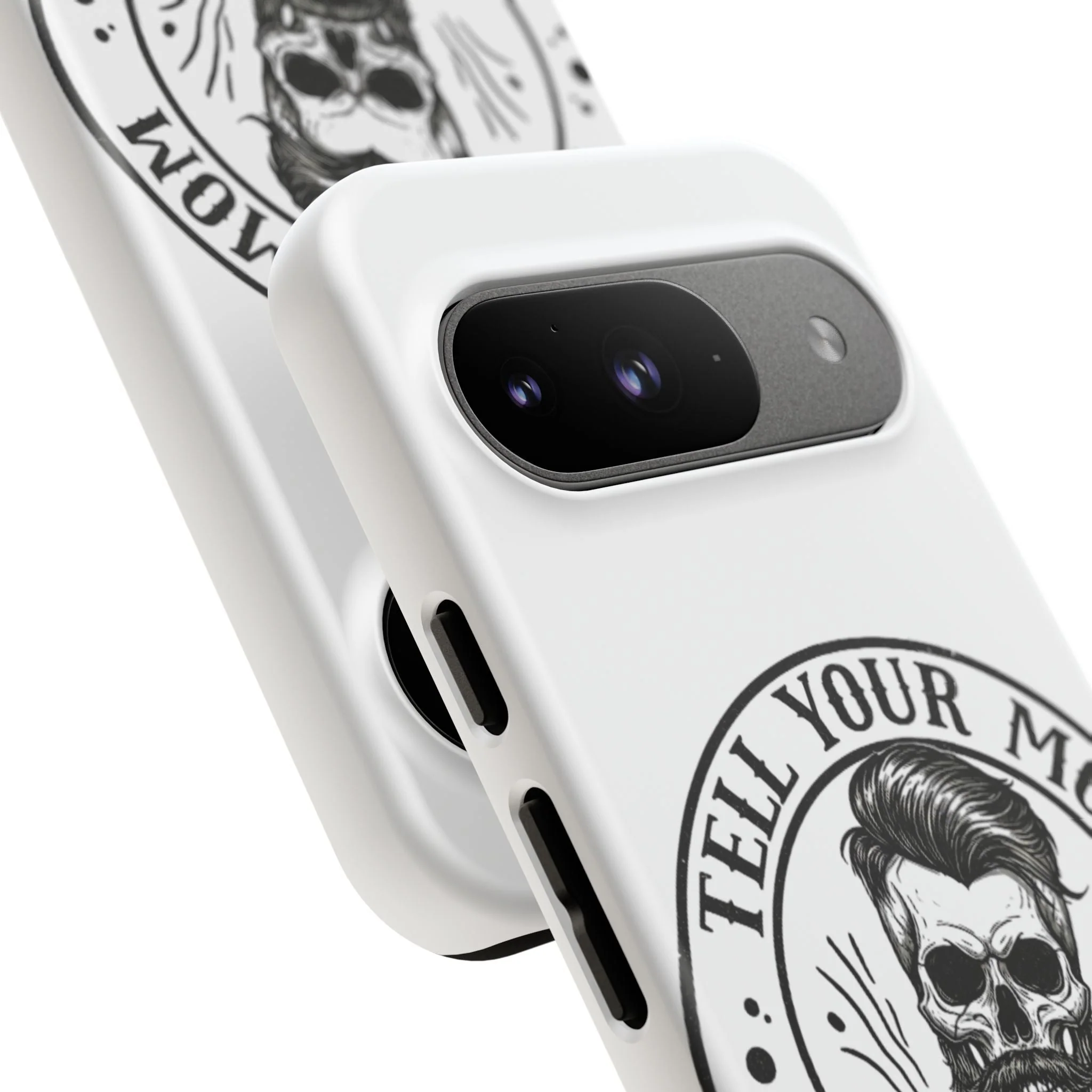 "Tell Your Mom I Said Hi" Skull Tough Phone Case - Image 101